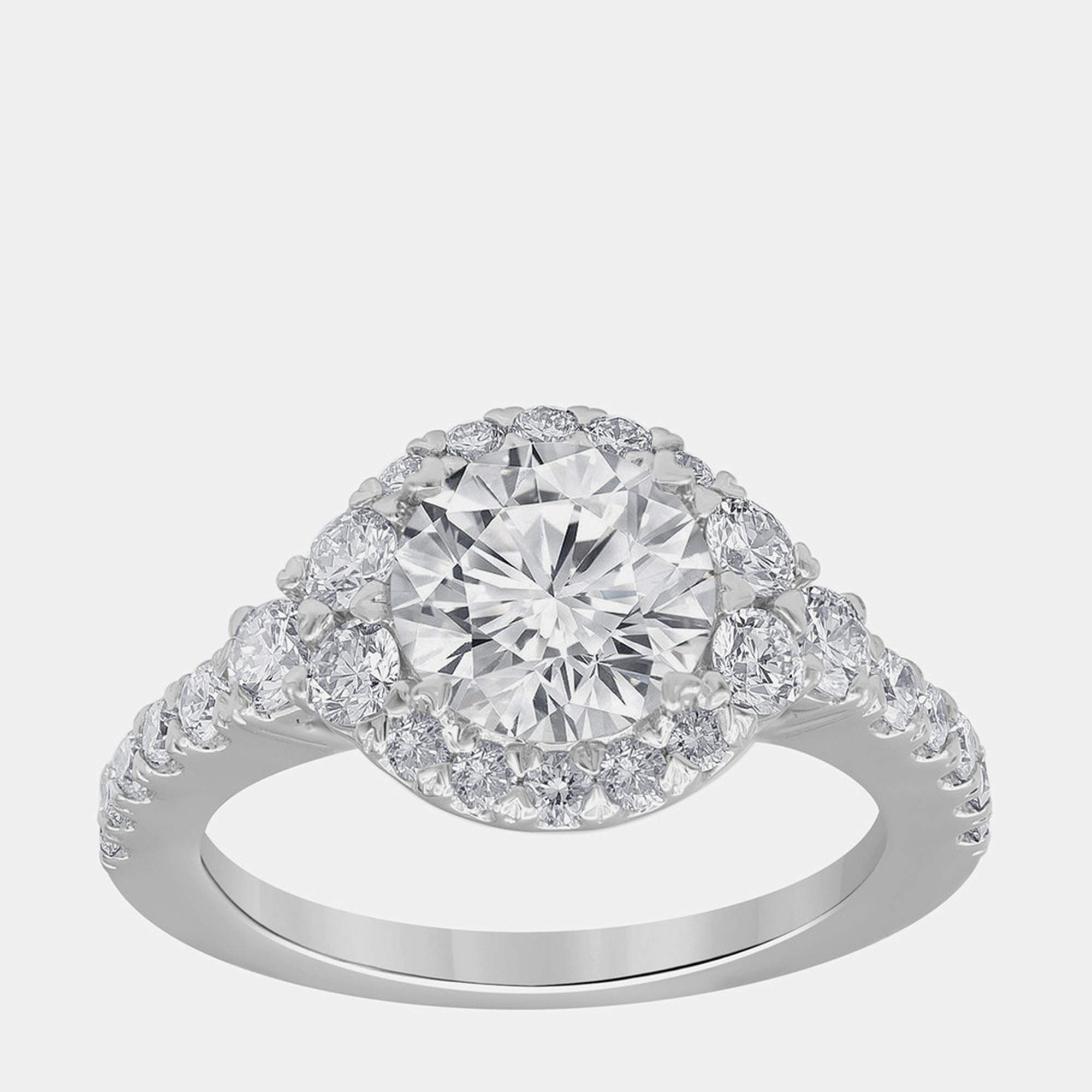 Pre Owned 3.02ct 14k White Gold Lab Grown Diamond Engagement Ring