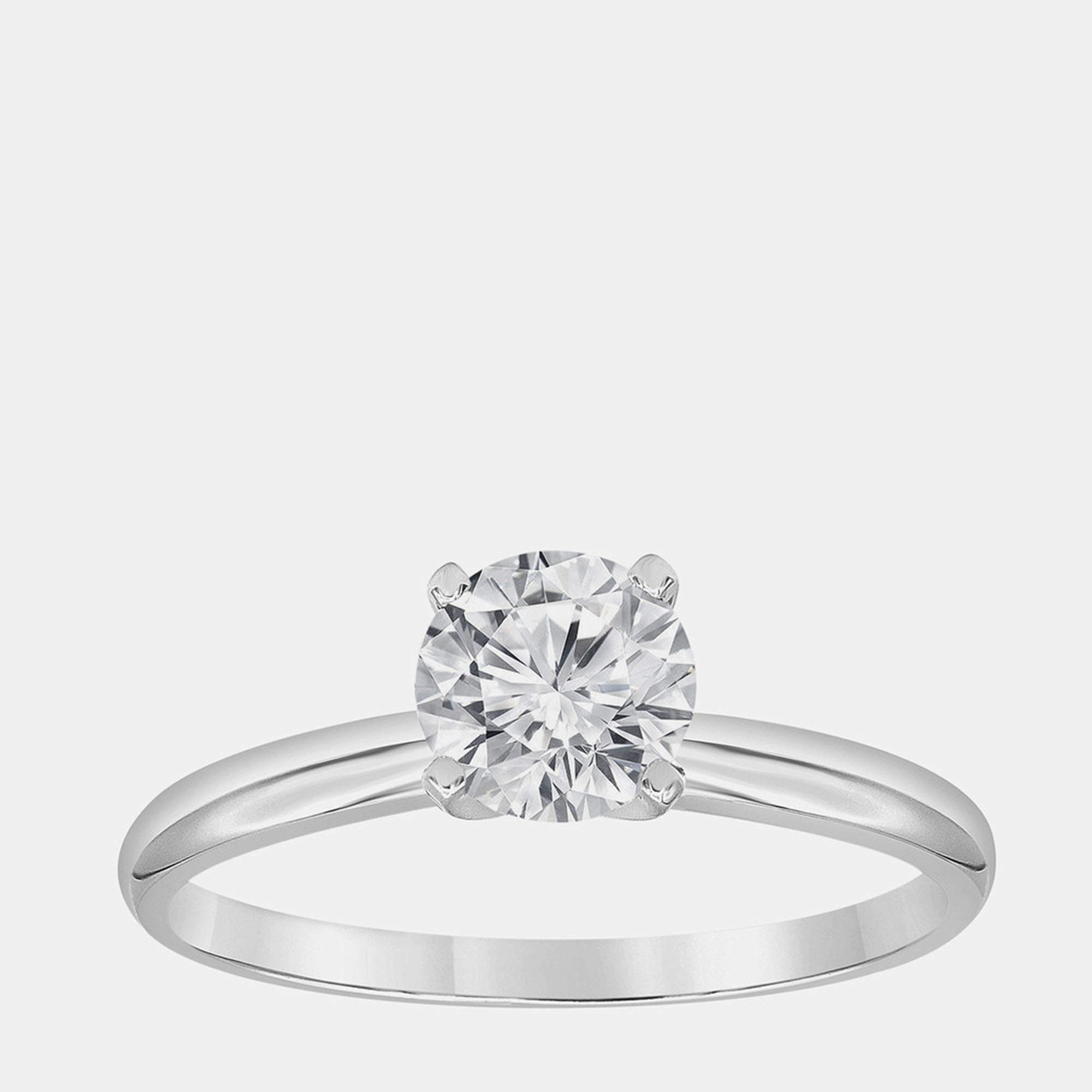 Pre Owned 0.54ct 14k White Gold Lab Grown Diamond Solitaire Ring
