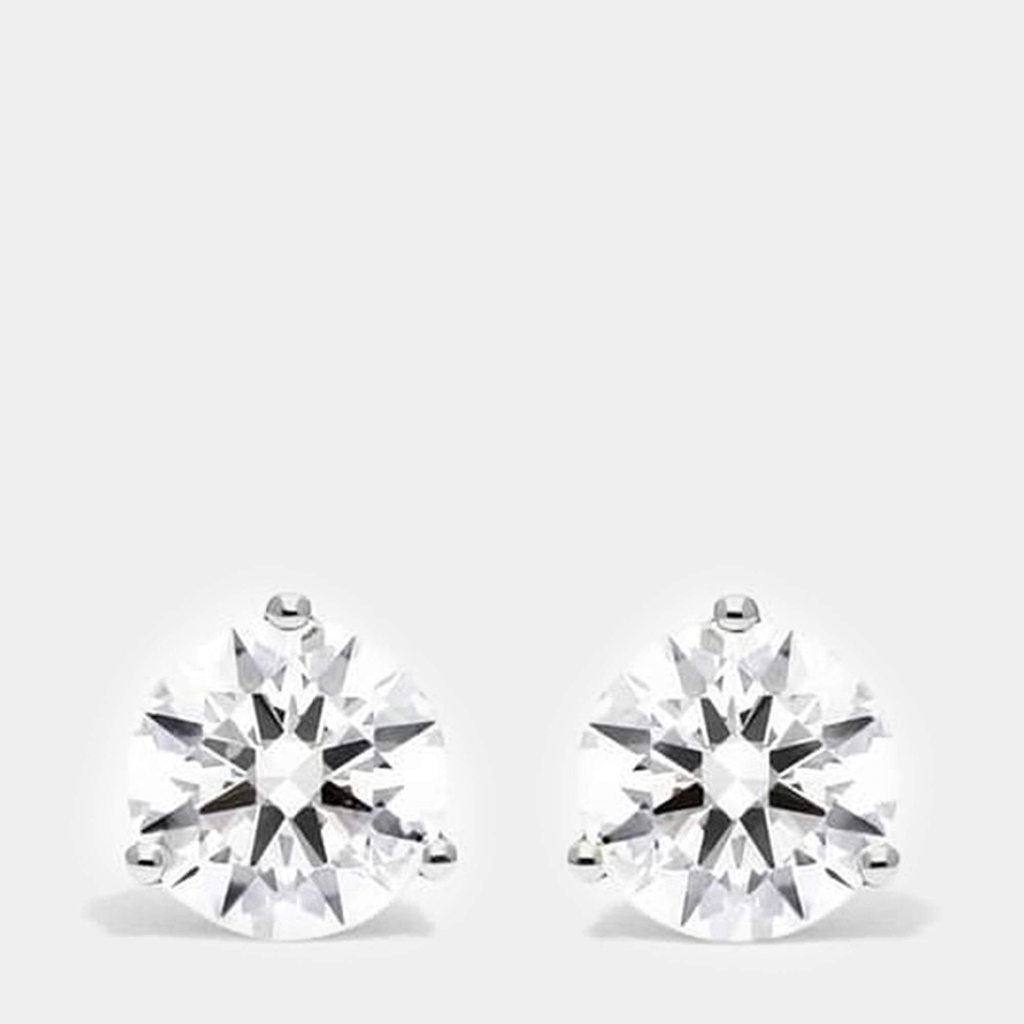 مملوكة مسبقًا 2ct 14k White Gold Lab Grown Diamond Martini Stud Earring