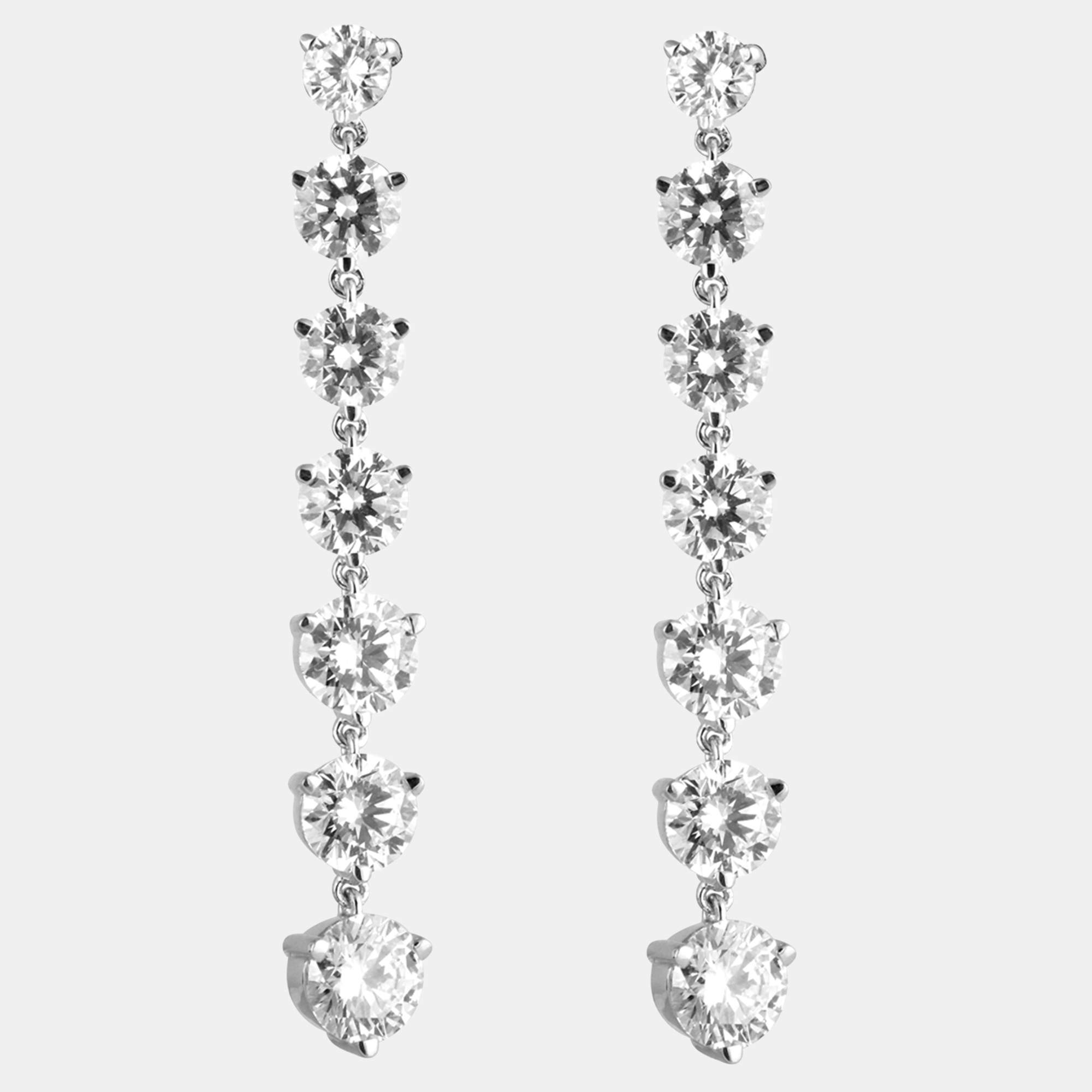 Pre Owned 5.95ct 14k White Gold Lab Grown Diamond Fashion Earring