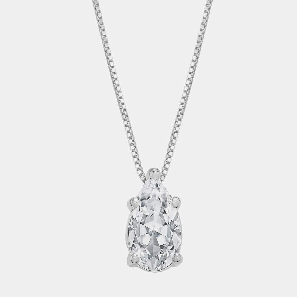 Pre Owned 1ct 14k White Gold Lab Grown Diamond Solitaire Pendant
