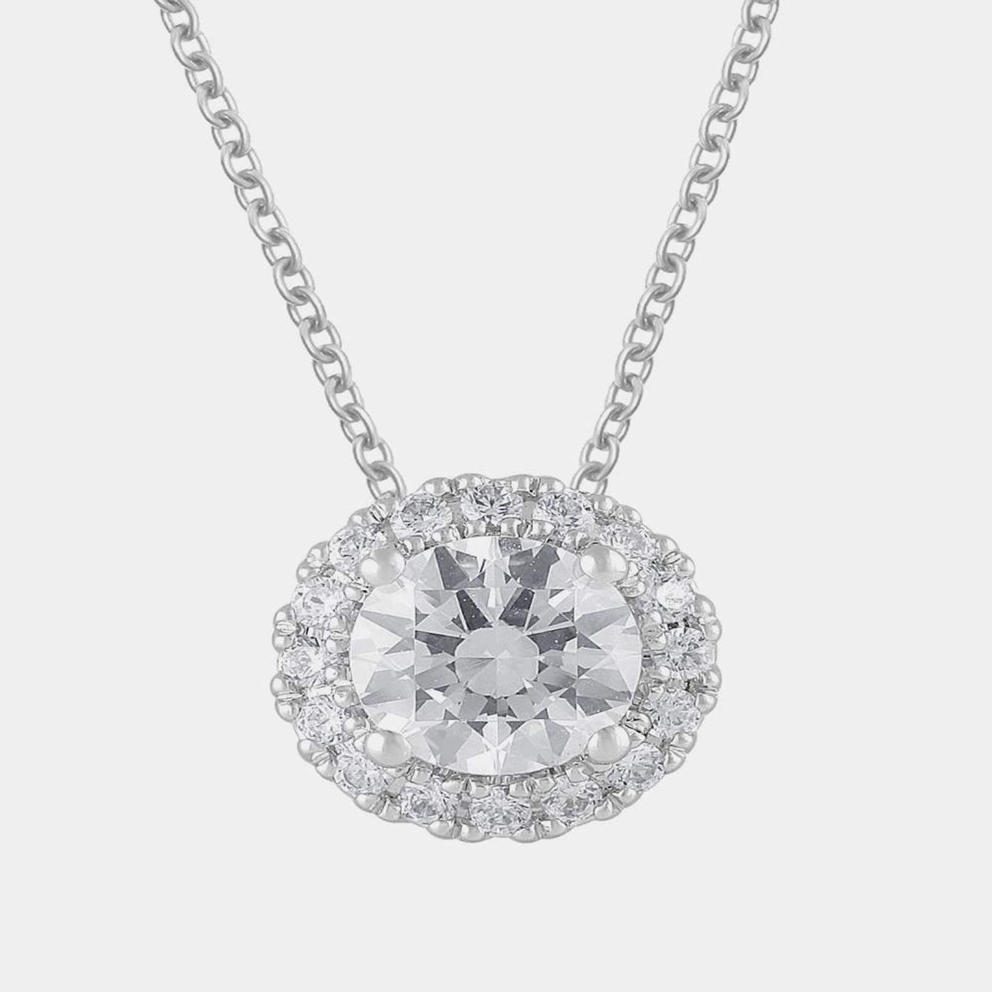 مملوكة مسبقًا 1.21ct 14k White Gold Lab Grown Diamond Halo Pendant
