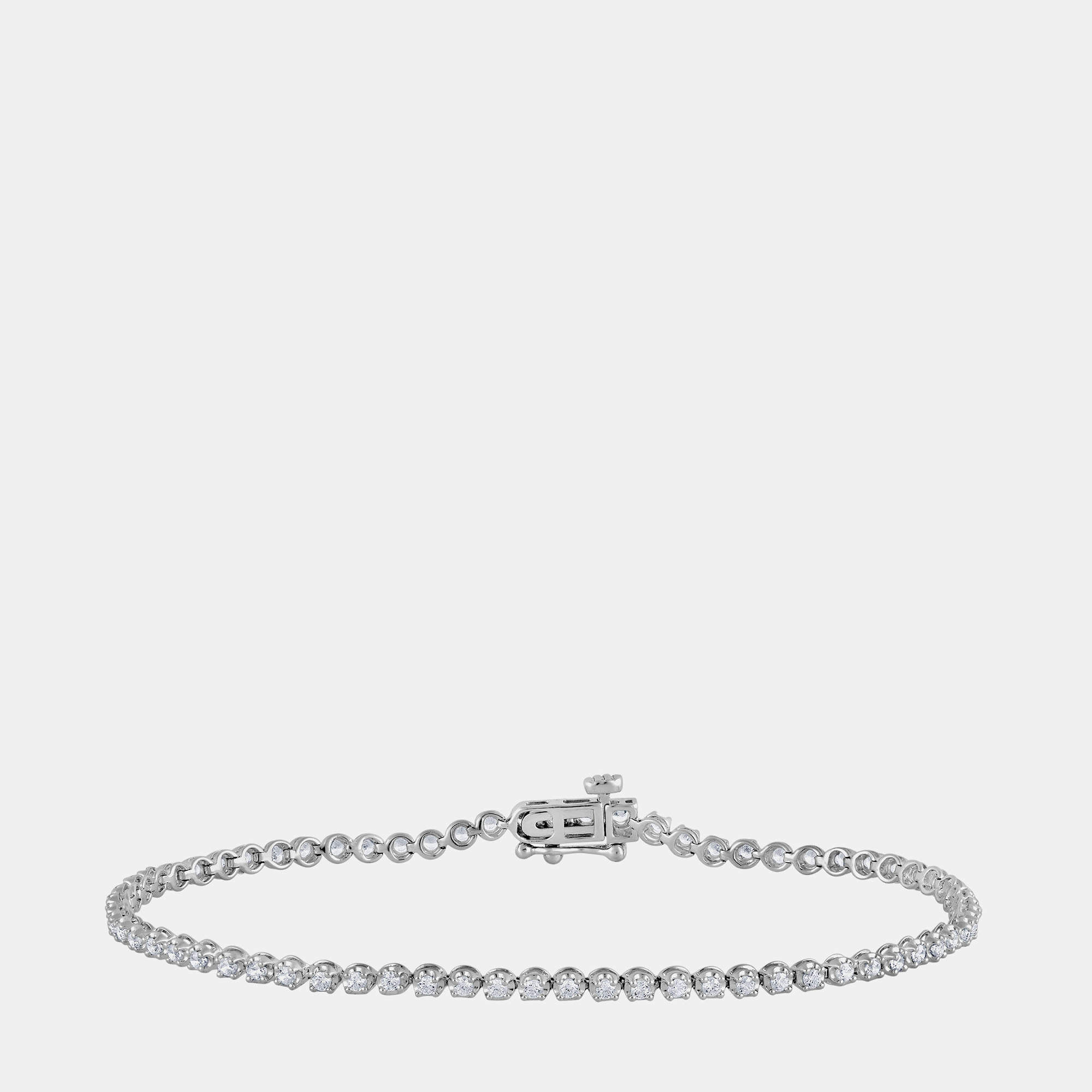 Pre Owned 0.95ct 14k White Gold Lab Grown Diamond Tennis Bracelet