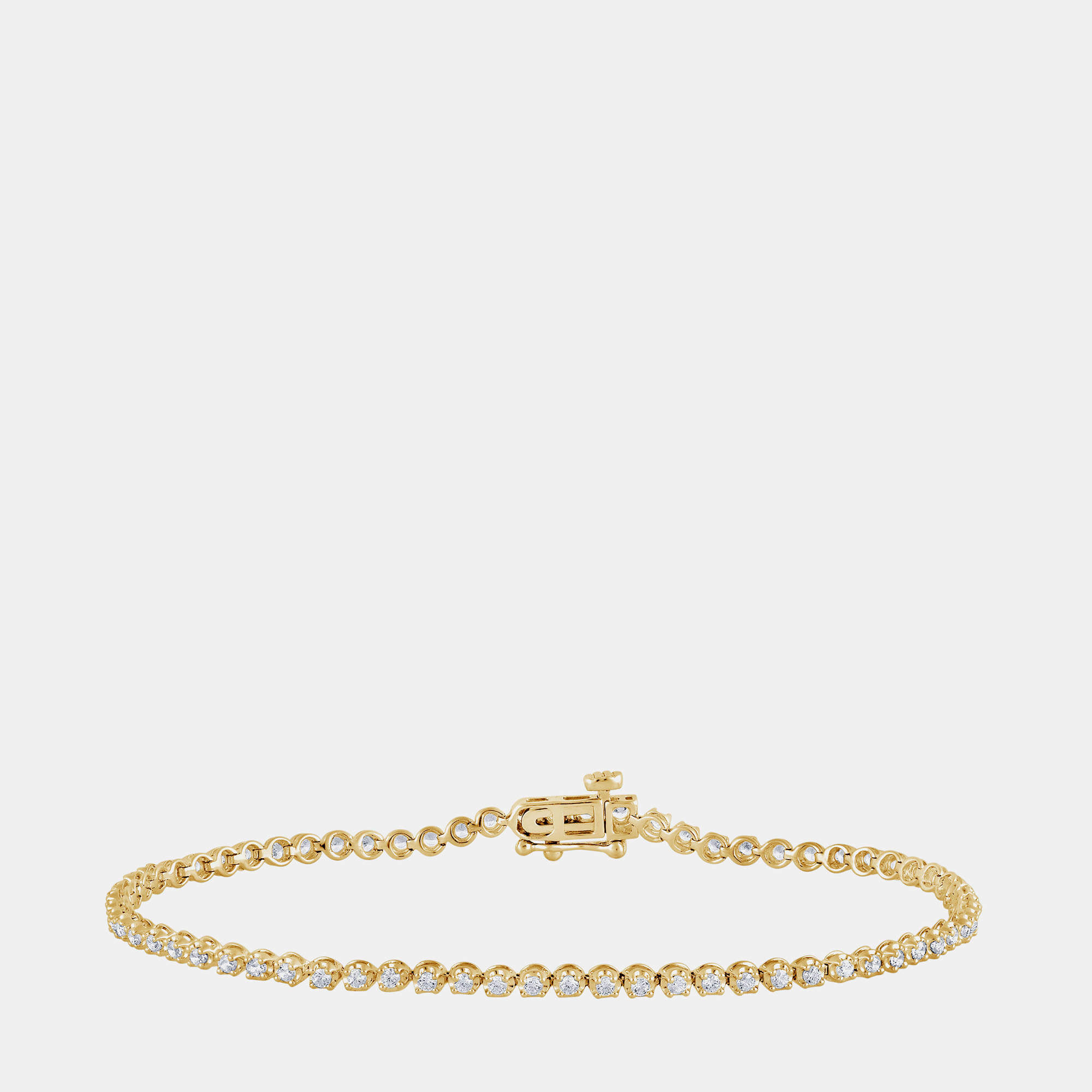 Pre Owned 0.95ct 14k Yellow Gold Lab Grown Diamond Tennis Bracelet