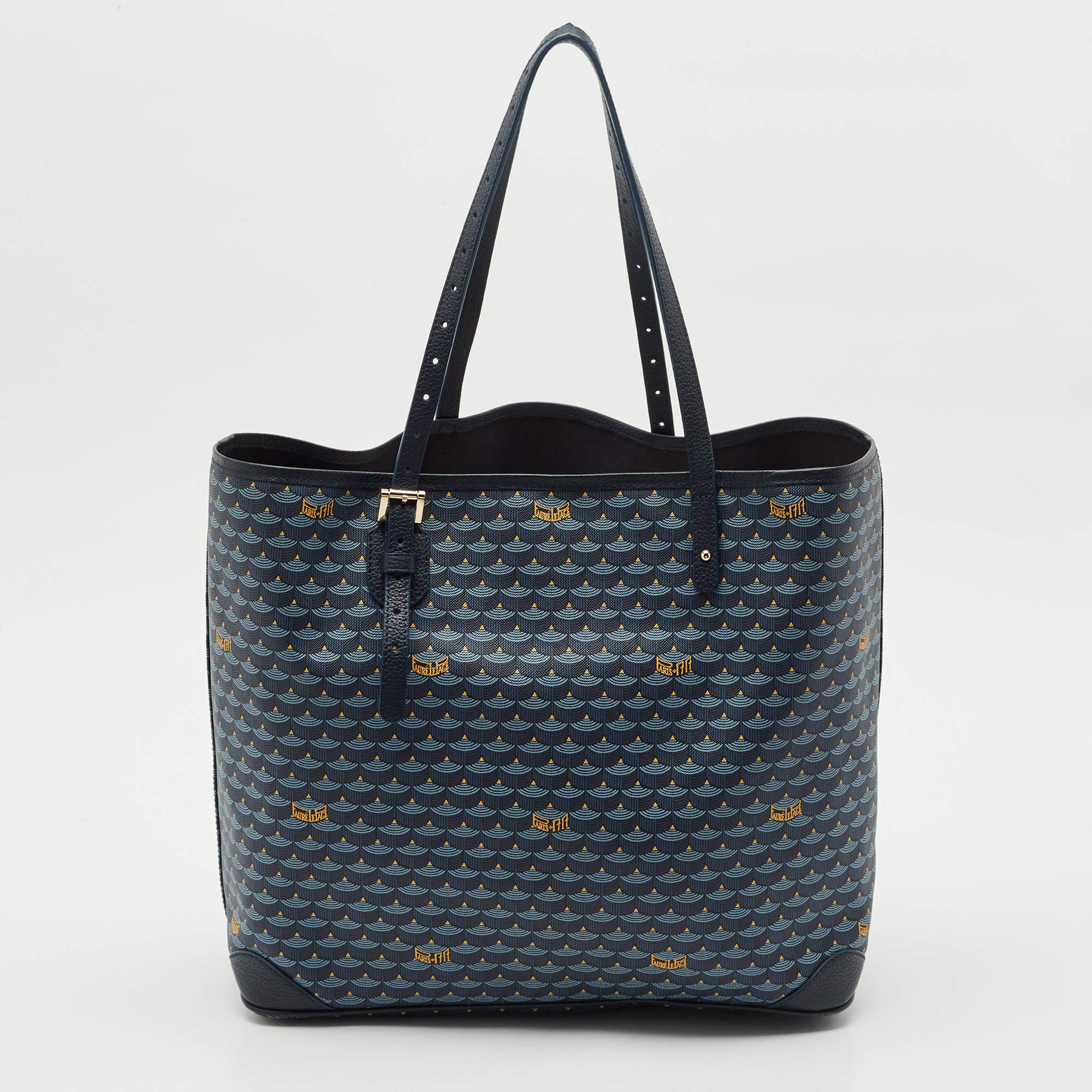 Faure Le Page Navy Blue Coated Canvas Daily Battle Tote