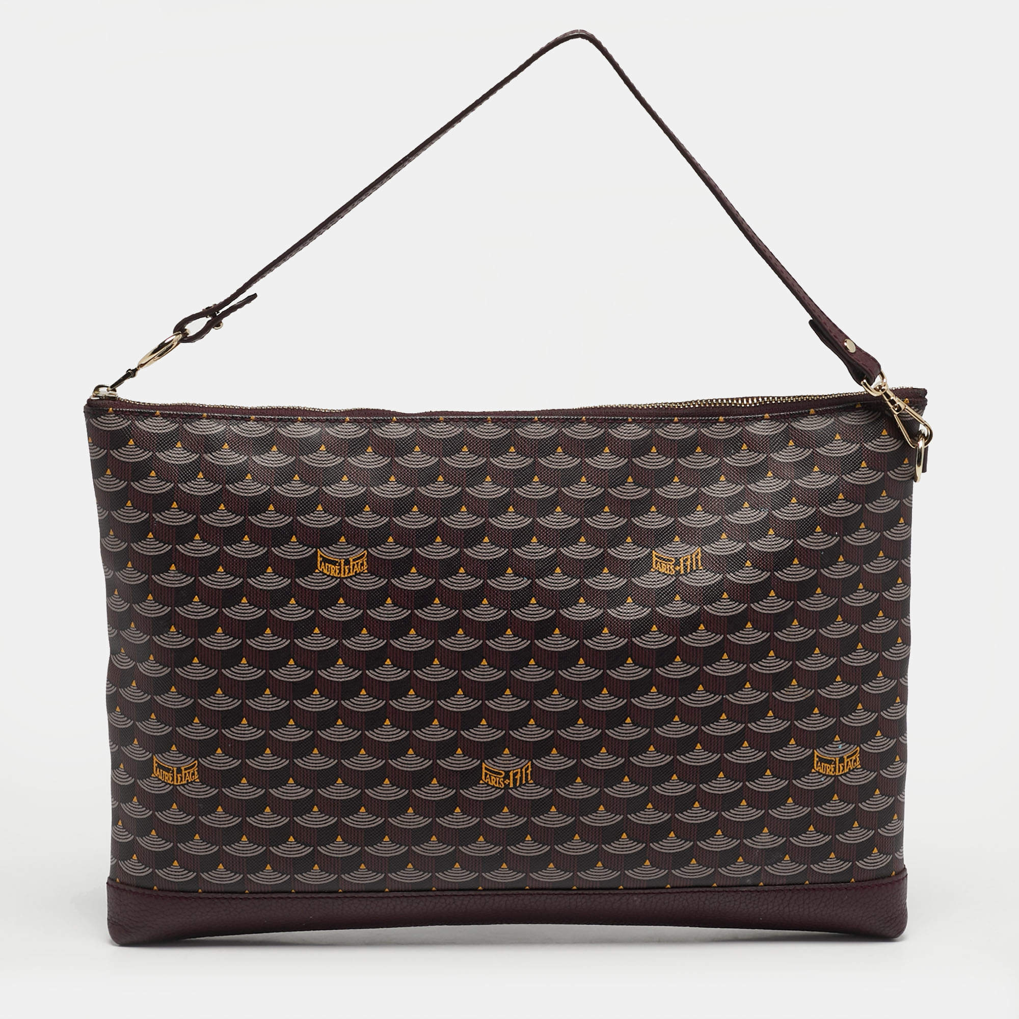 Pre Owned Faure Le Page Ivress Red Coated Canvas Pochette Zip 33