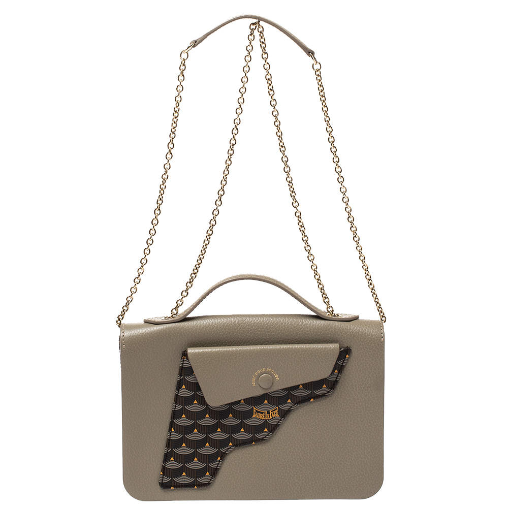 Leather small bag Fauré Le Page Grey in Leather - 36420585