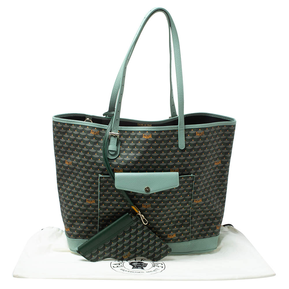 Leather handbag Fauré Le Page Green in Leather - 36660335