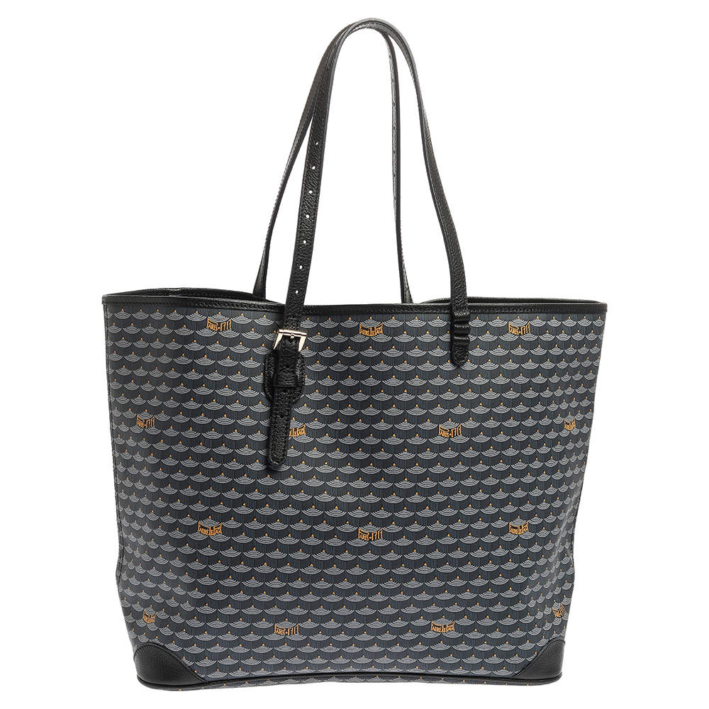 Pre Owned Faure Le page Blue Coated Canvas and Leather Daily Battle 37 Tote