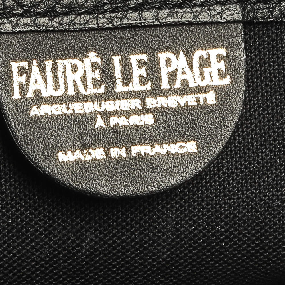 Fauré Le Page - Daily Battle 35 Tote Bag - Paris Blue Scale Canvas & Navy Leather