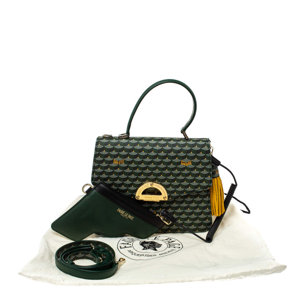 Leather small bag Fauré Le Page Green in Leather - 25515282