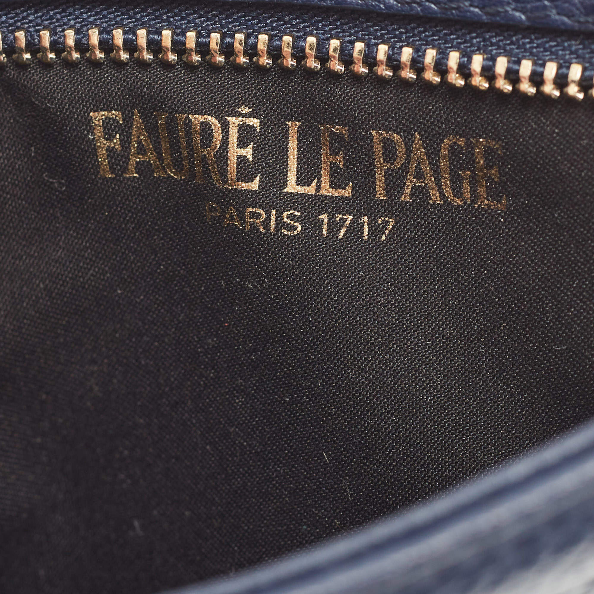 Faure Le Page Blue Coated Canvas Caliber 18 Wristlet Pouch Faure Le Page |  The Luxury Closet