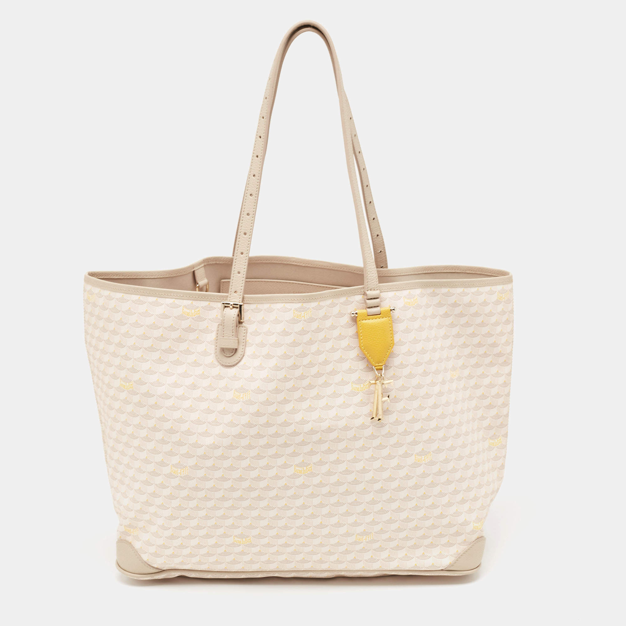 Faure Le Page Light Pink/Beige Coated Canvas and Leather Daily Battle 41 Tote