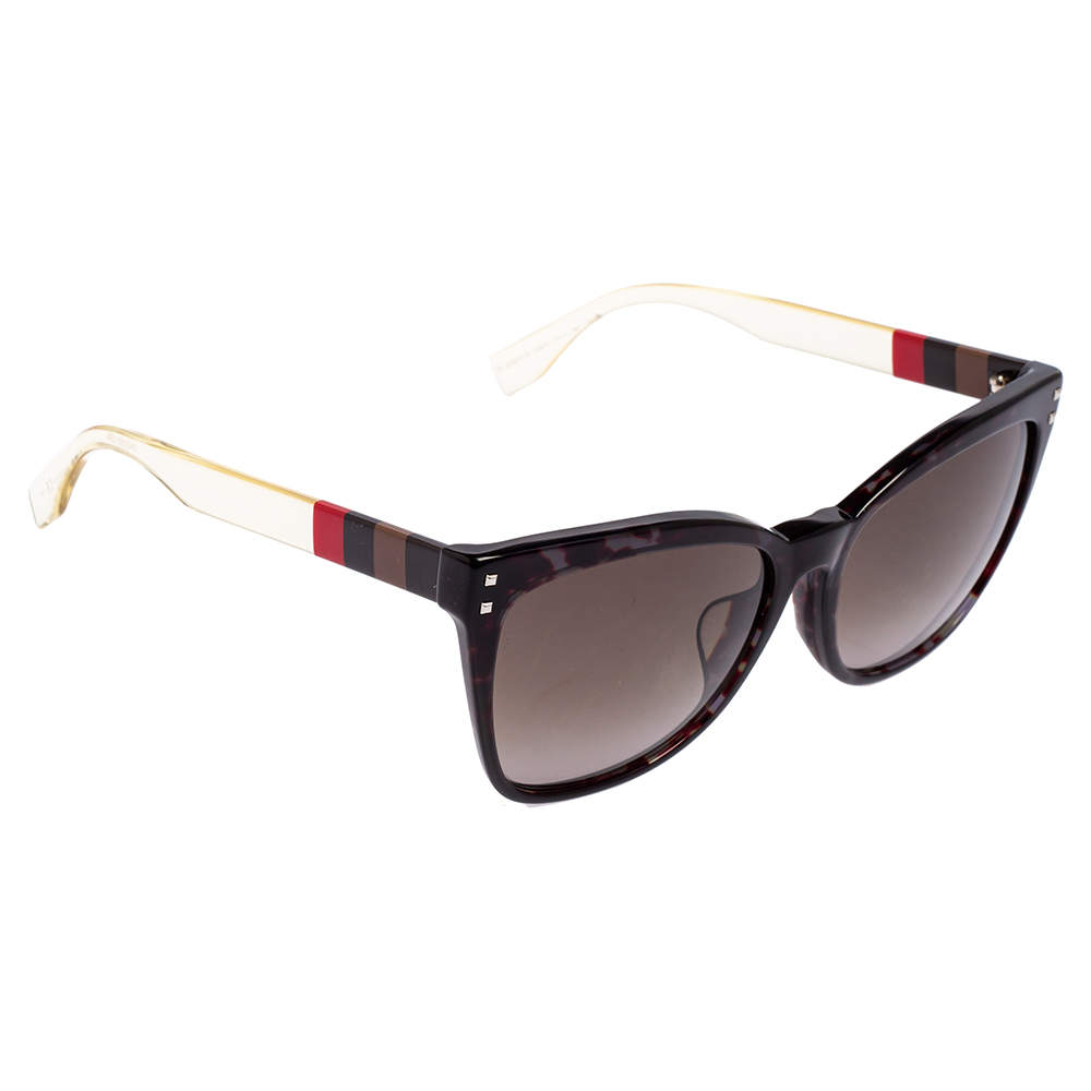 Fendi Multicolor/Brown Acetate FF0098 Gradient Wayfarer Sunglasses