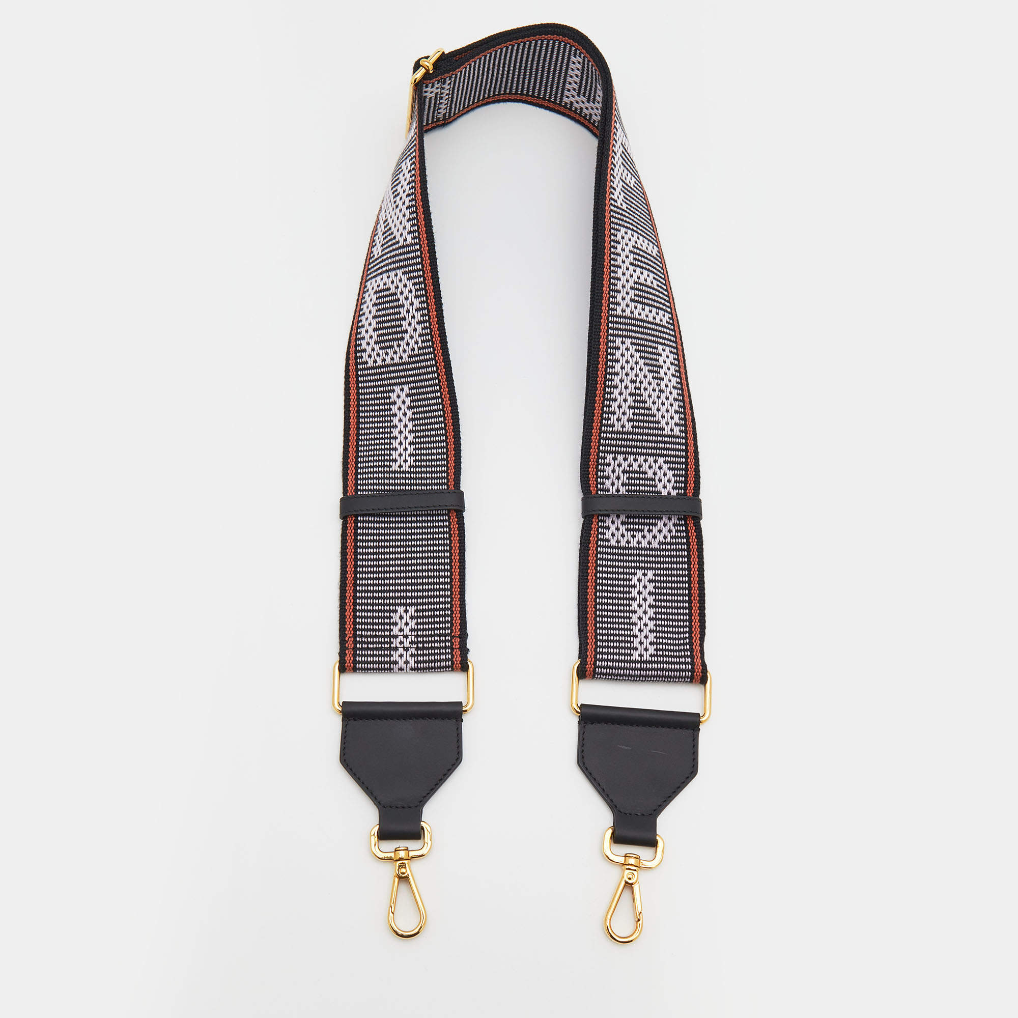 Pre Owned Fendi Multicolor Fabric And Leather Strap You Bag Shoulder Strap