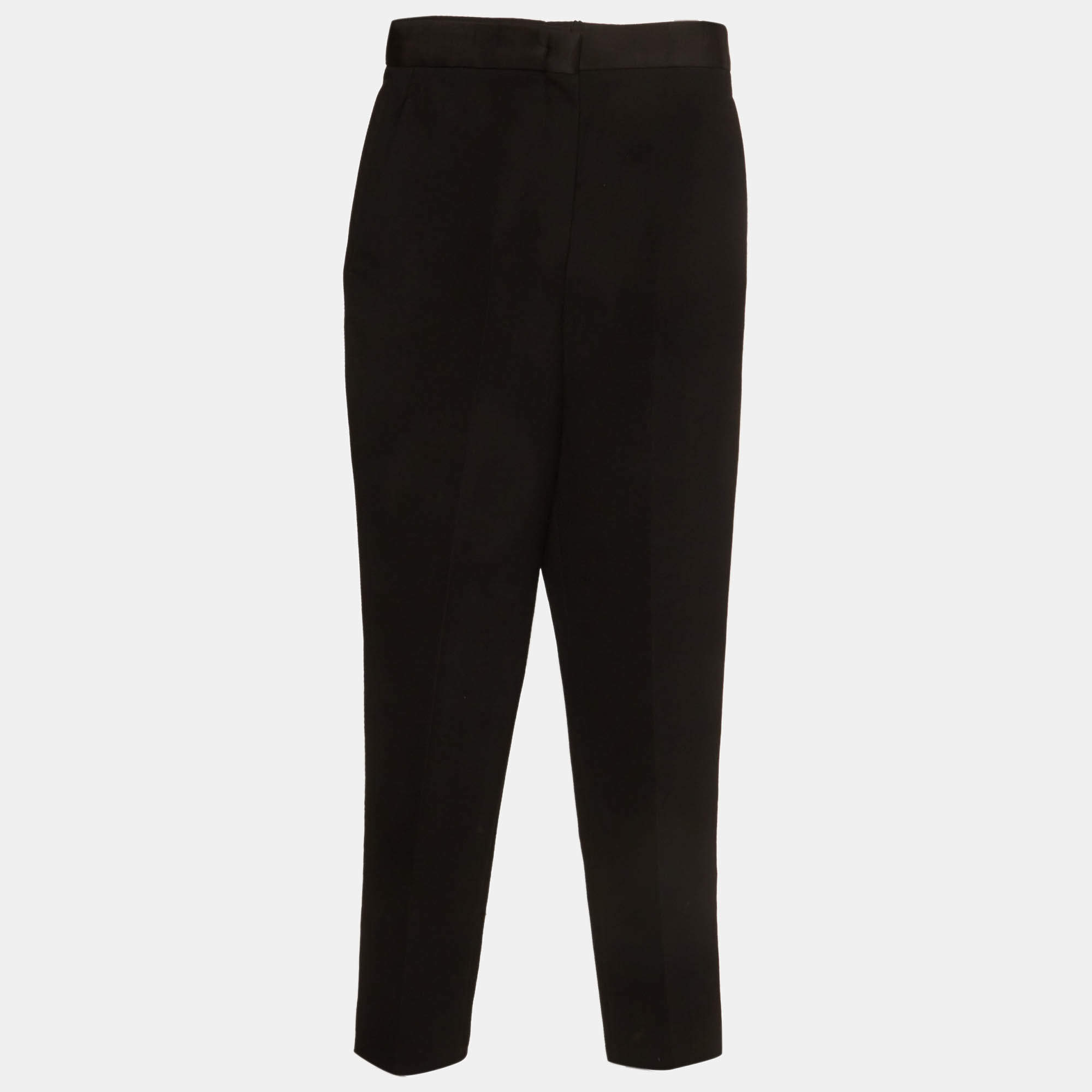 Pre Owned بنطلون رسمي صوف أسود من فندي مقاس صغير