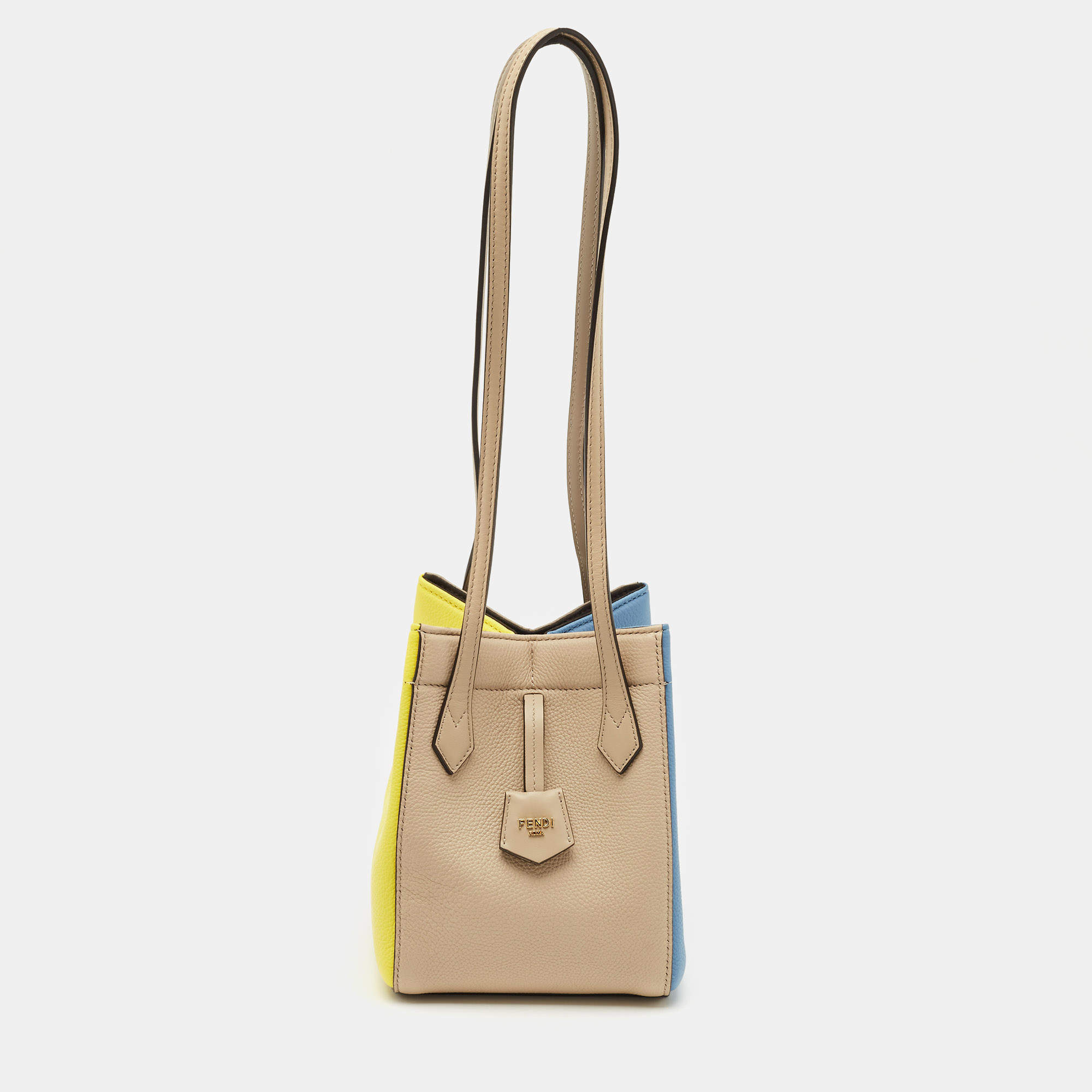 Fendi Tricolor Leather Mini Origami Bag