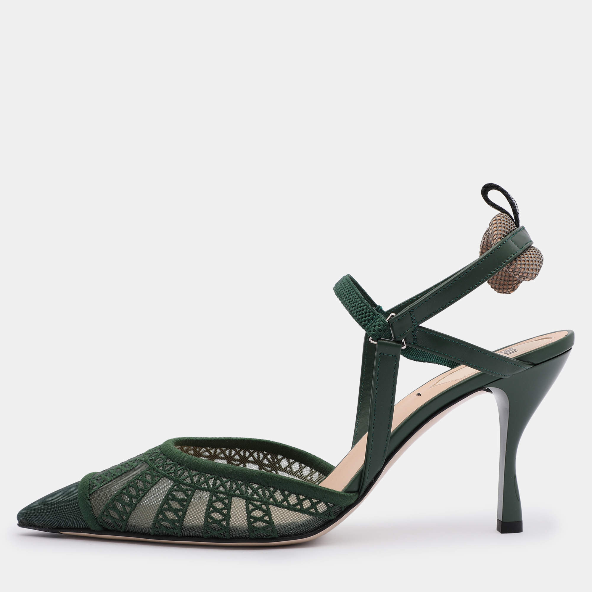 シューズ・サンダルその他 FENDI Colibri Lite slingback in green matcha FF mesh Fendi Colibri Lite Slingback In Green Matcha Ff Mesh Women