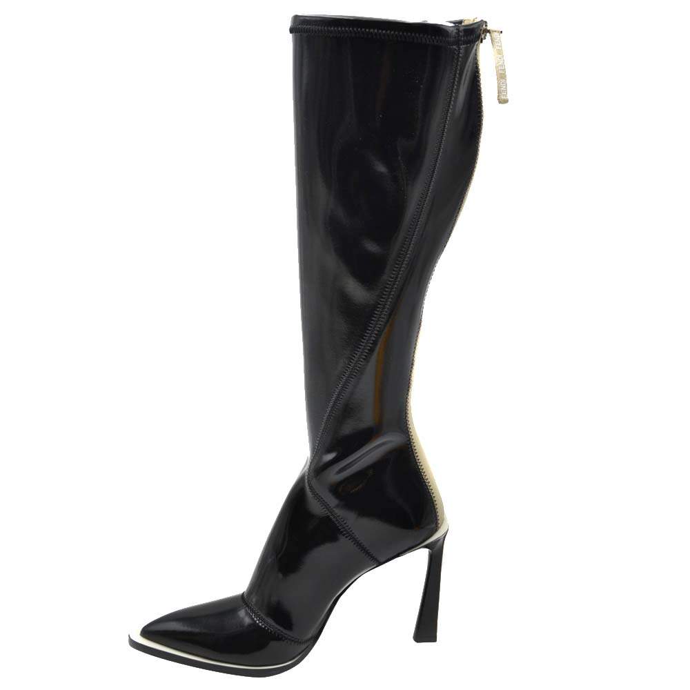 fendi black knee high boots