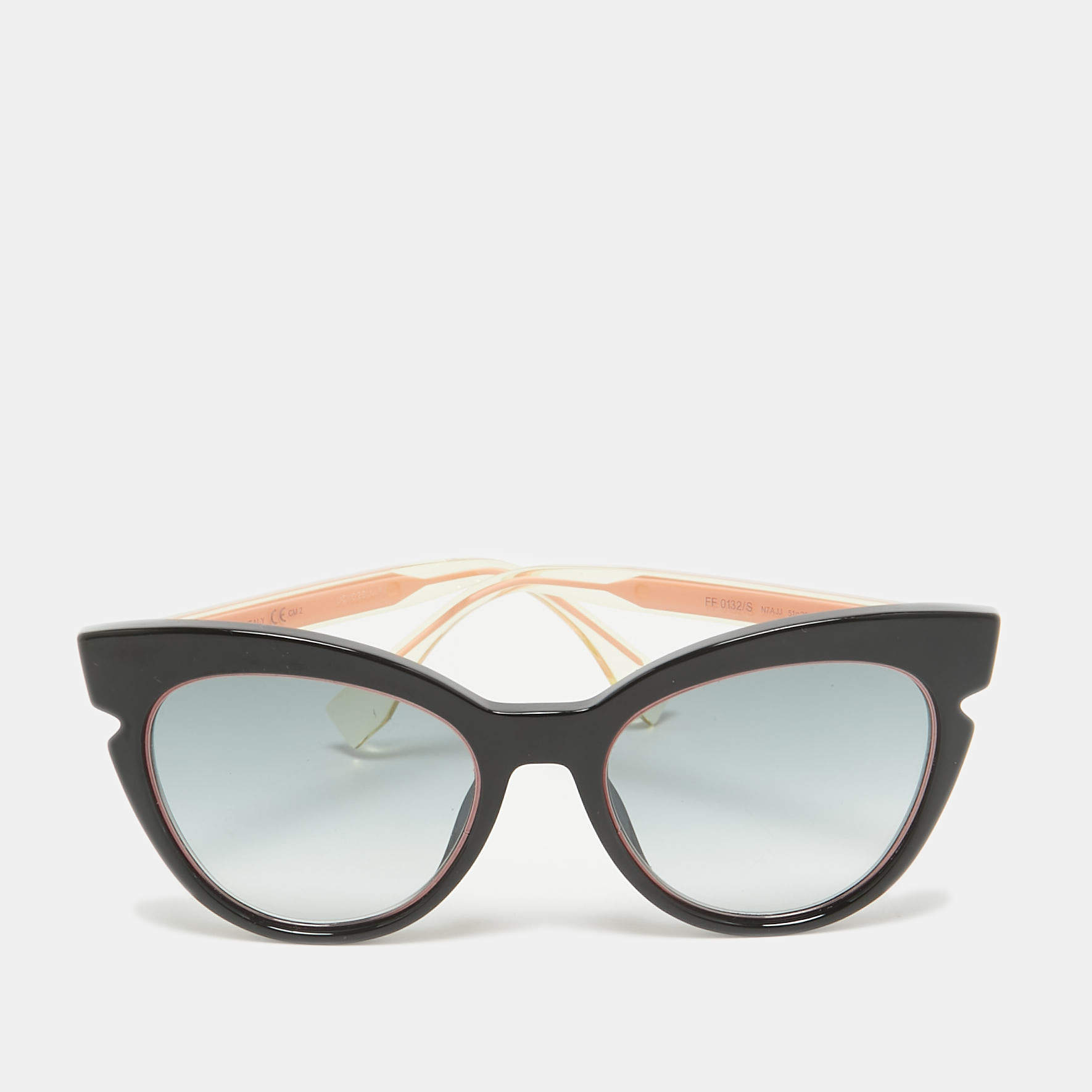 Pre Owned Fendi Black Gradient FF0132 Butterfly Sunglasses