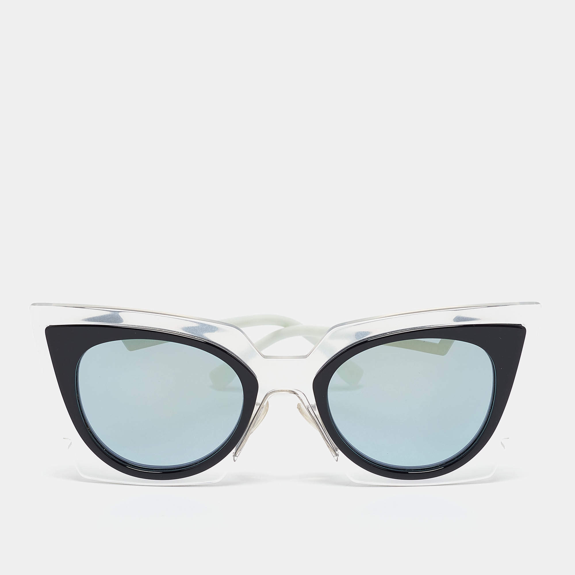 Fendi Blue/Black FF 0117/S Orchidea Cat Eye Sunglasses