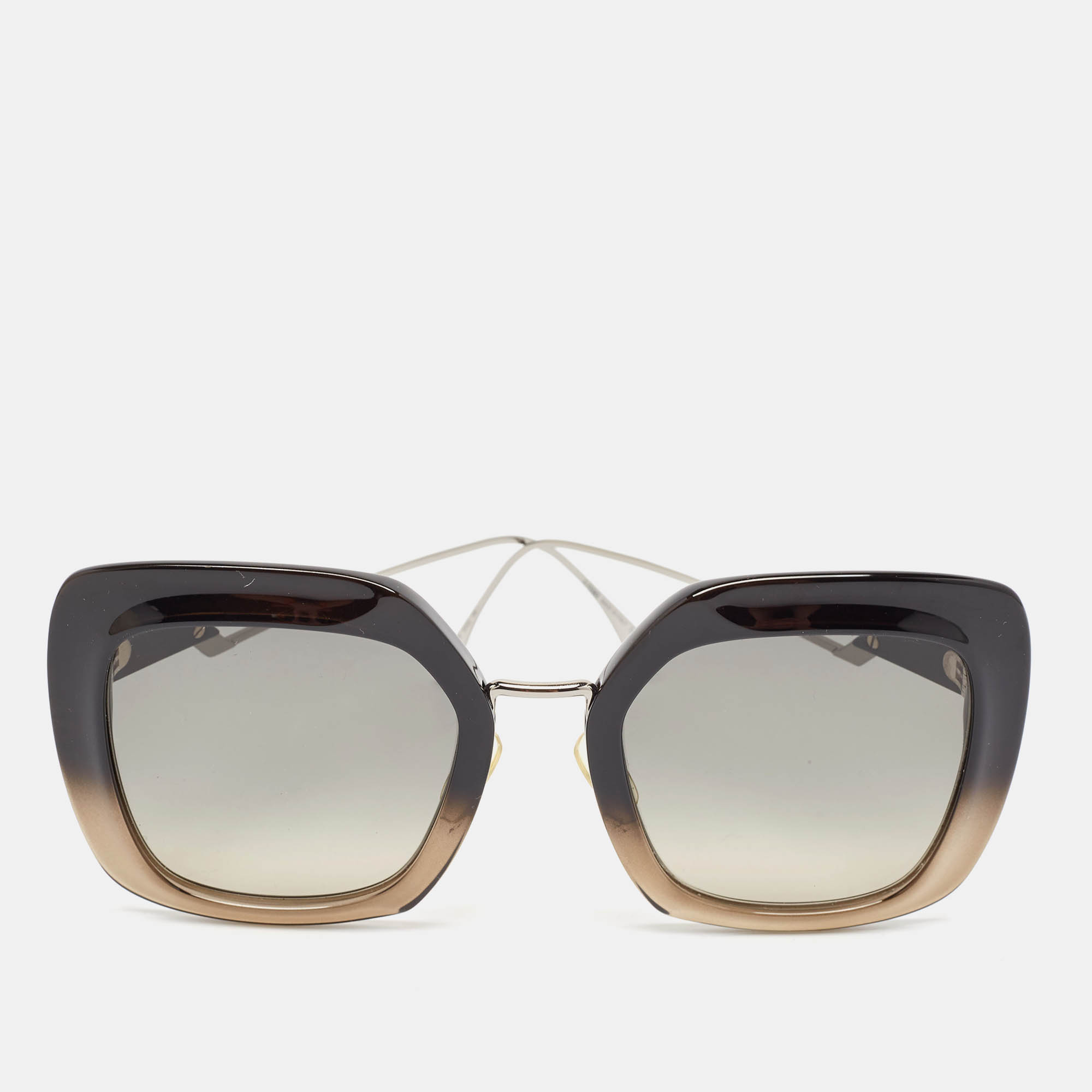 مملوكة مسبقًا Fendi Ombre Black Gradient FF0317/S Tropical Shine Oversized Sunglasses