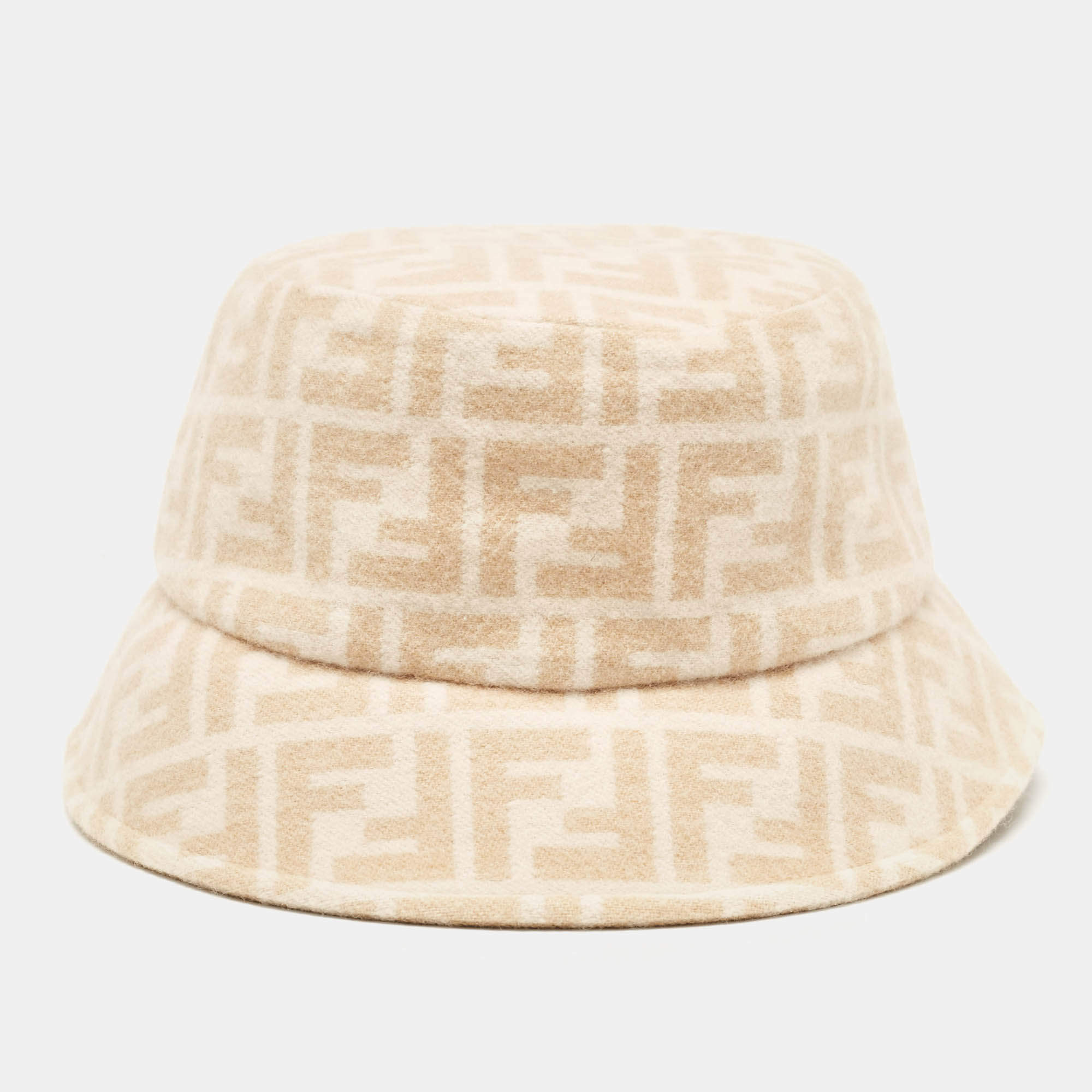 Fendi Zucca All Over Wool Bucket Hat S