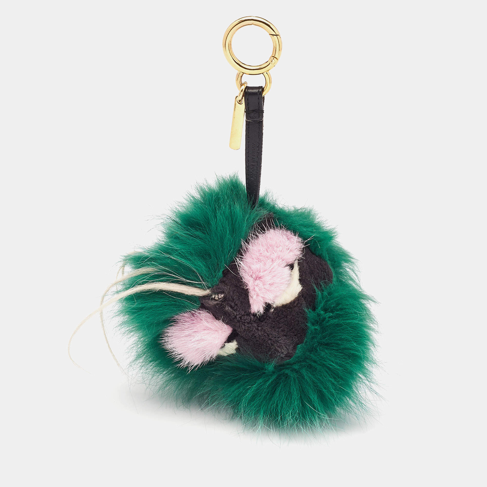 Pre Owned Fendi Multicolor Fur Monster Bag Charm