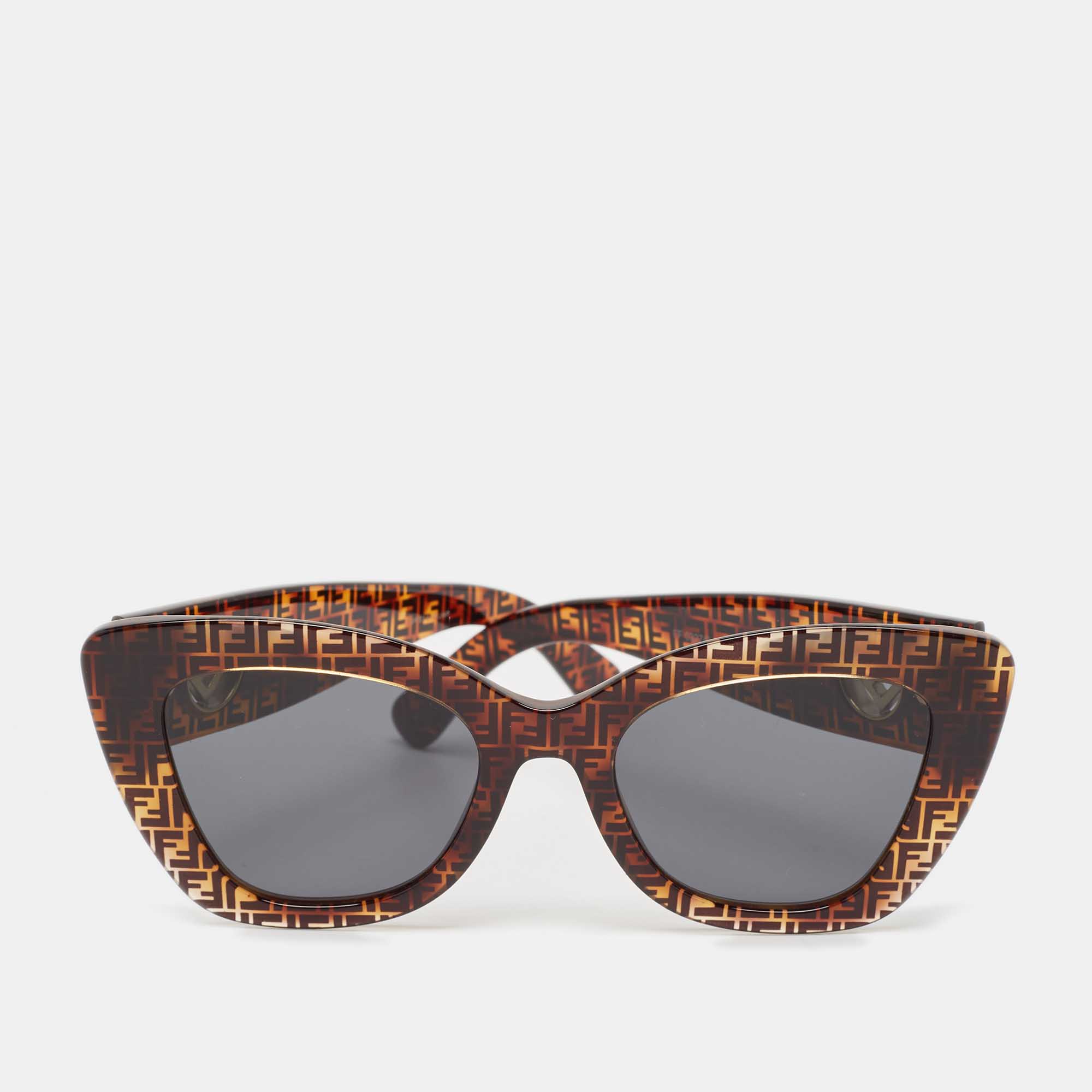 Pre Owned Fendi Havana FF 0327/S F is Fendi Cat Eye Sunglasses