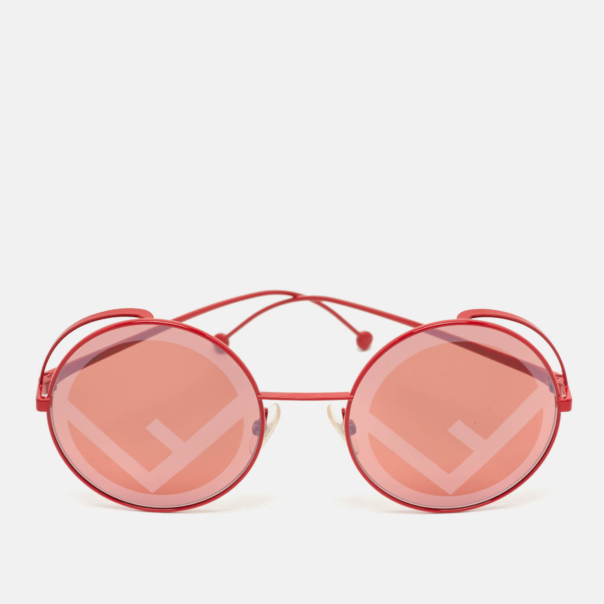 Fendi Red FF0343/S Fendirama Round Sunglasses
