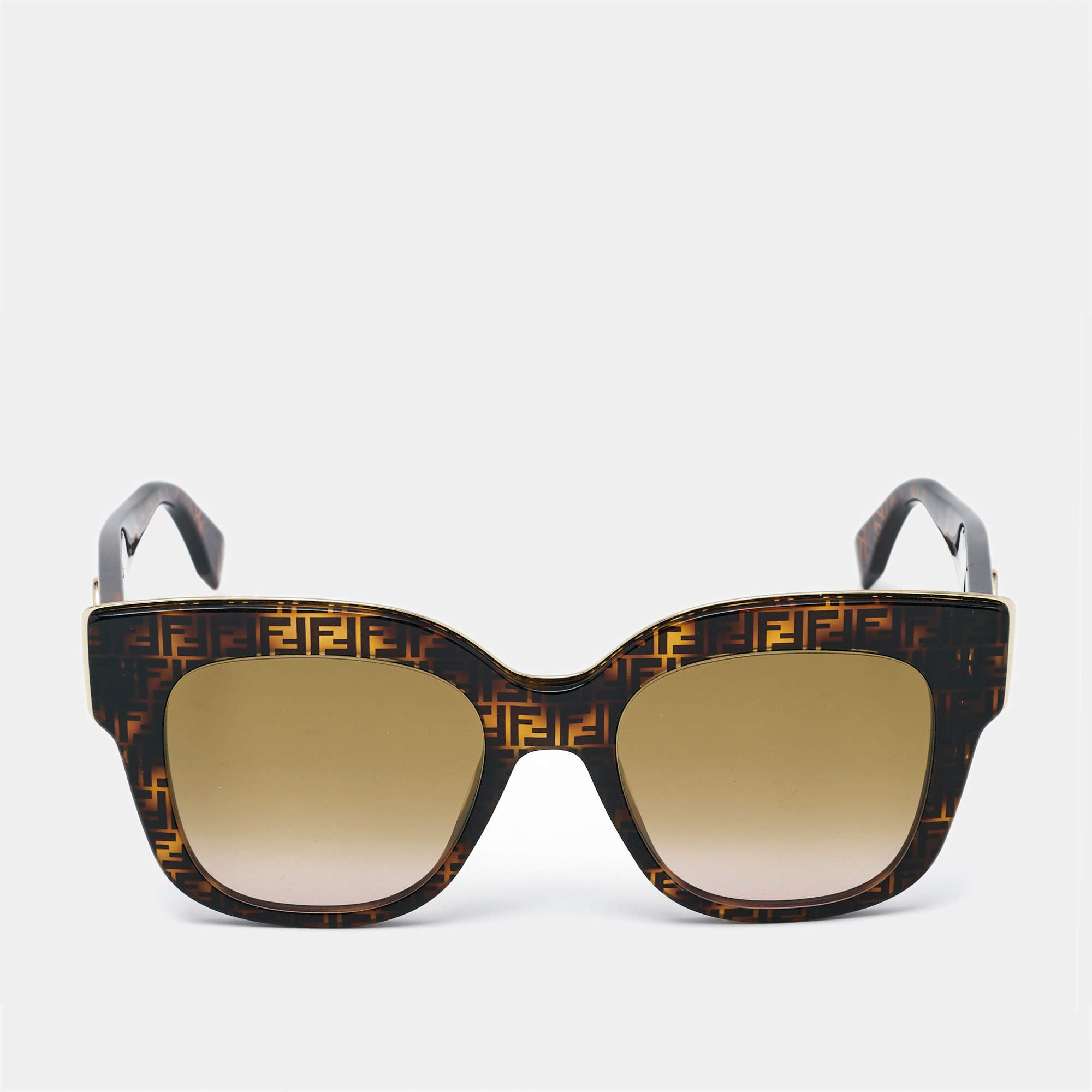 Fendi FF Brown Gradient F is Fendi Square Sunglasses