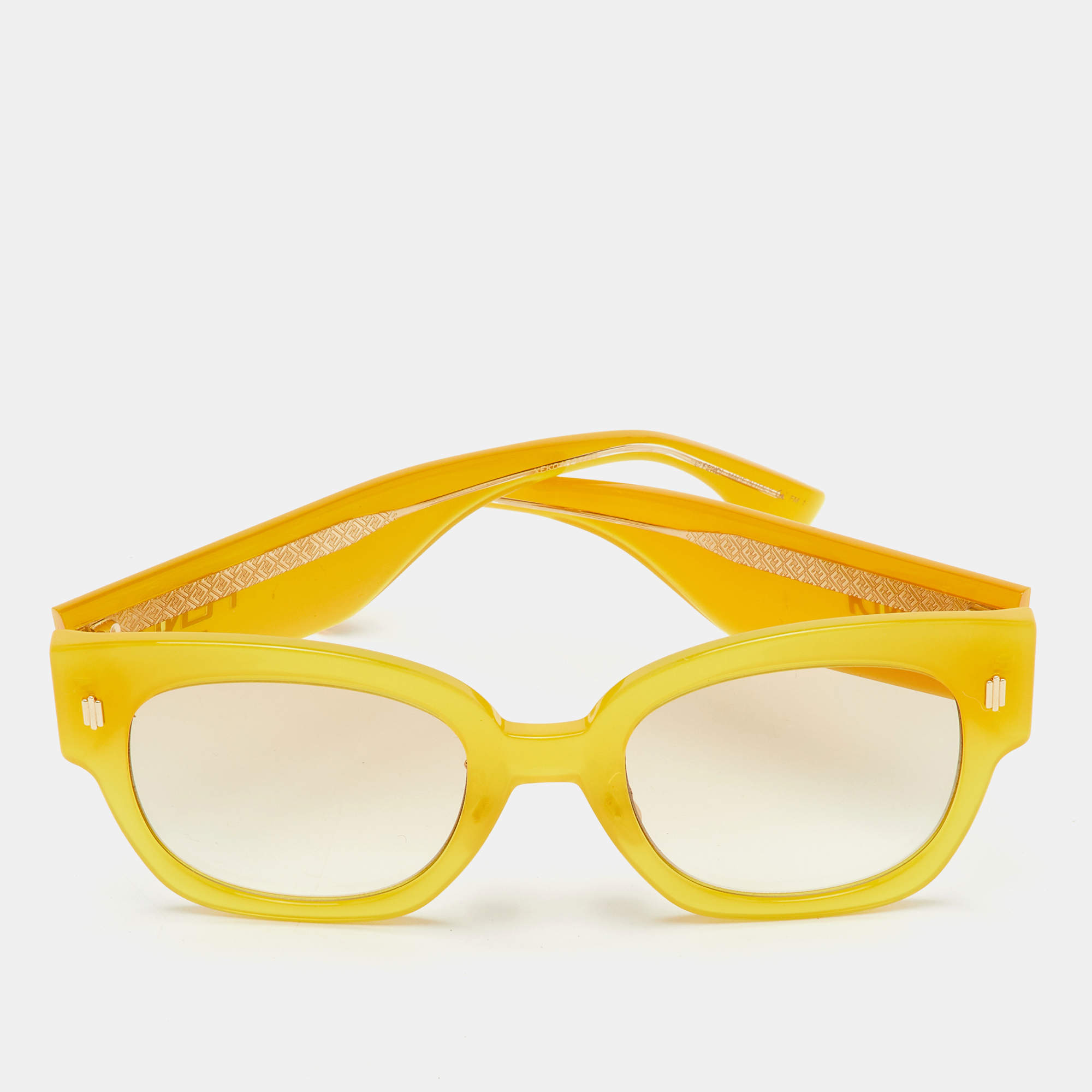 Fendi Yellow/Beige Gradient FF0458 Square Sunglasses
