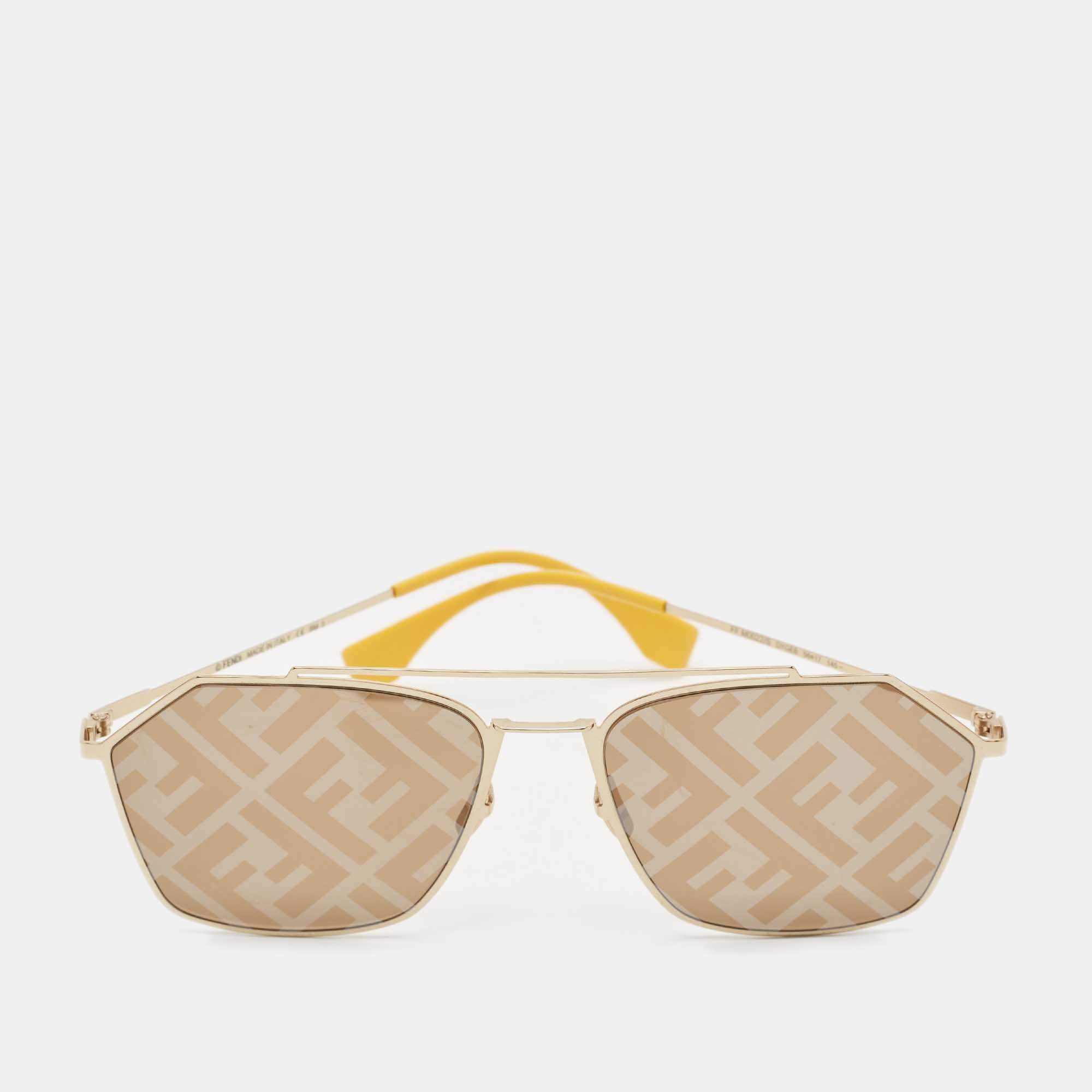 Fendi Brown Zucca FFM0022/S Square Sunglasses
