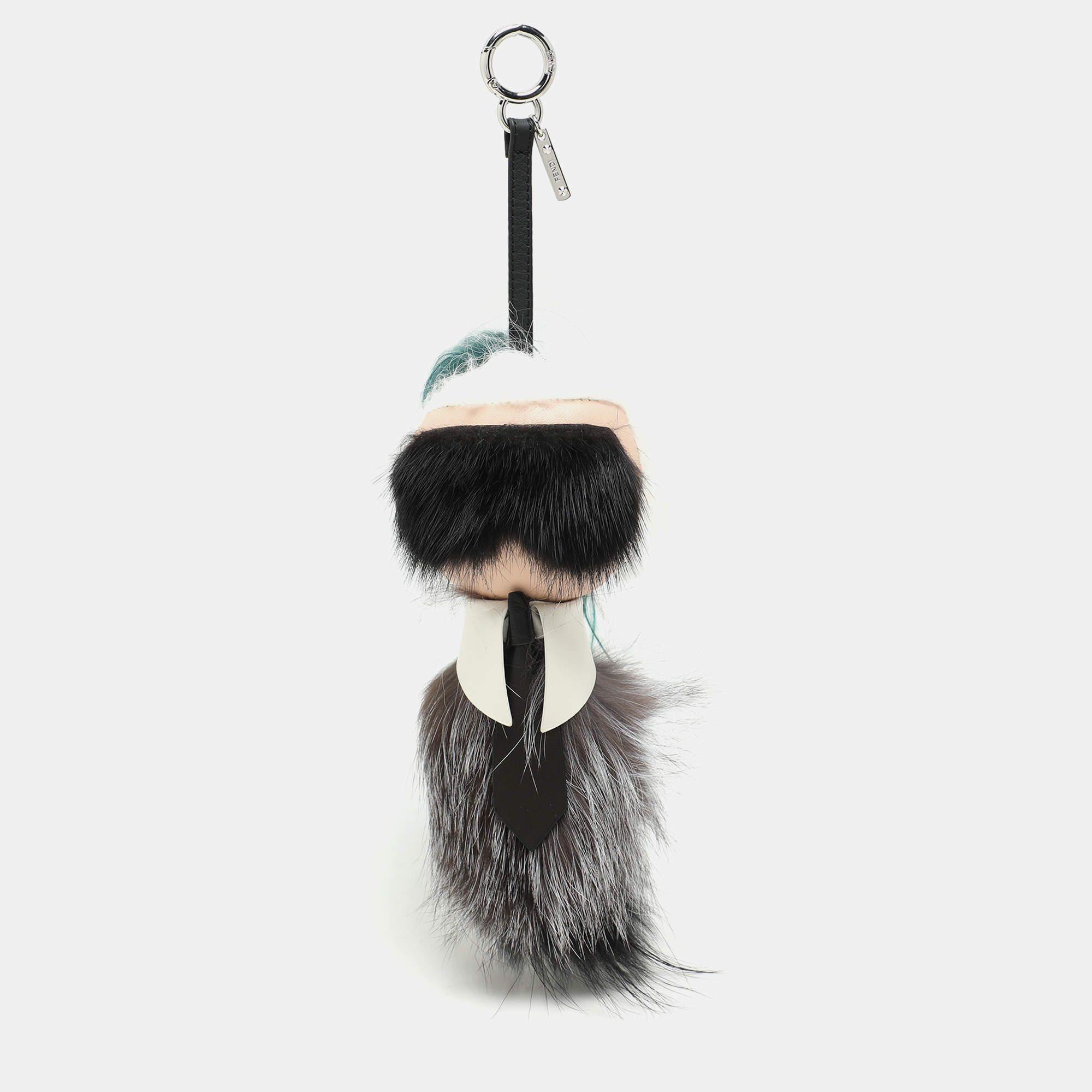 Fendi Multicolor Mink & Fox Fur Karlito Bag Charm