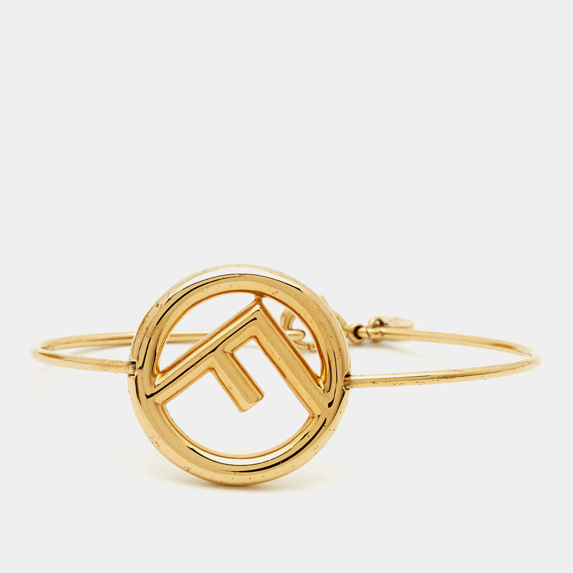 Pre Owned Fendi F is Fendi Gold Tone Bracelet