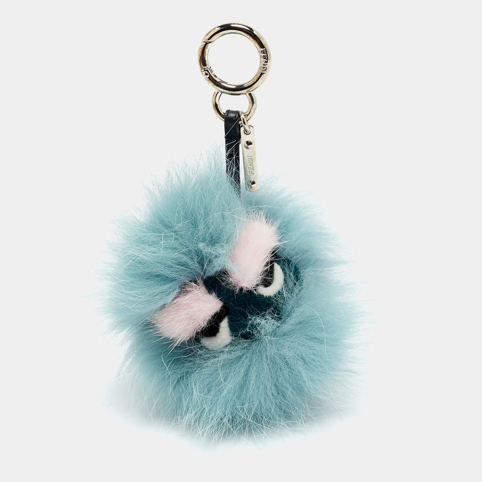 Pre Owned Fendi Multicolor Fox Fur Lagoon Bug Bag Charm