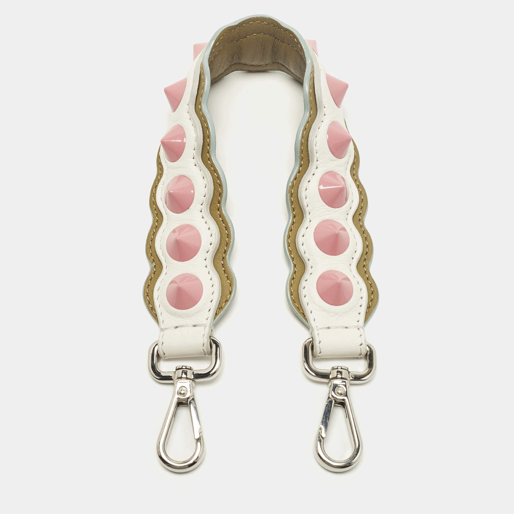 مملوكة مسبقًا Fendi Studded Bag Shoulder Strap Multicolor Leather