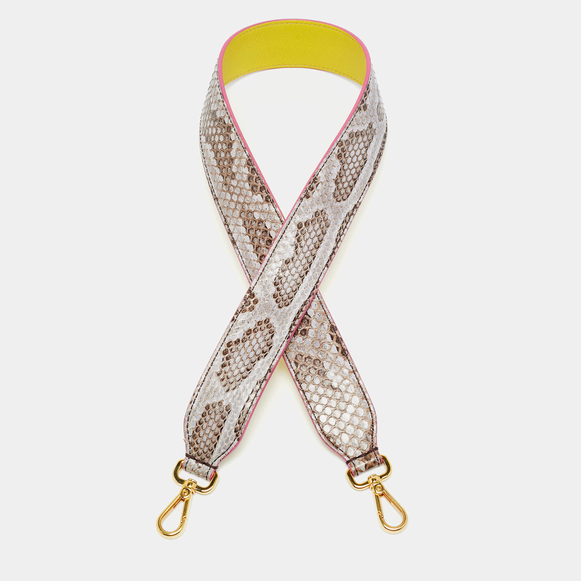 Pre Owned حزام كتف حقيبة فندي ستراب يو بايثون متعدد الألوان