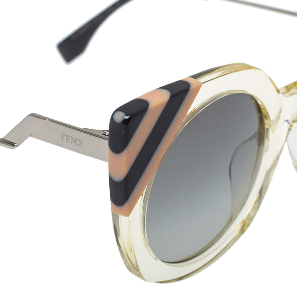 Fendi Clear Stripes/Grey FF 0240/S Cateye Sunglasses