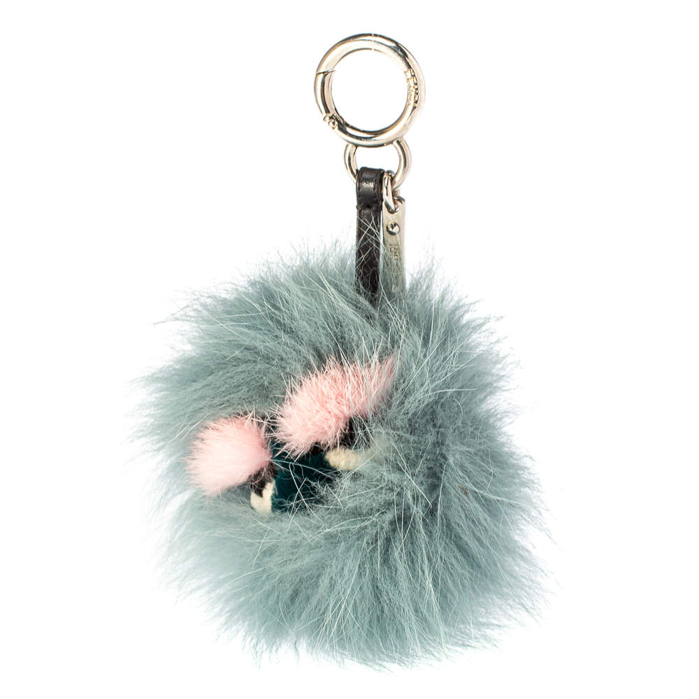 Pre Owned Fendi Fur Fendi Mini Lagoon Bugs Bag Charm