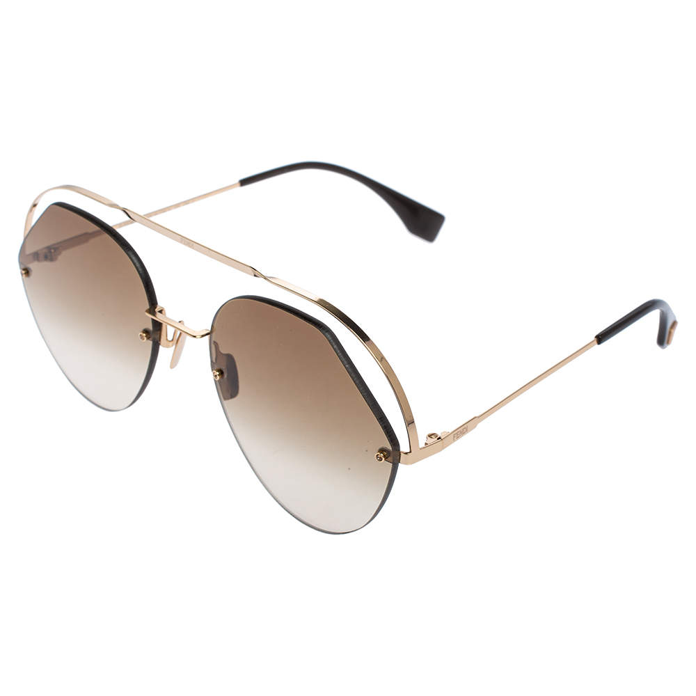 Sunglasses Fendi Gold in Metal - 31054862