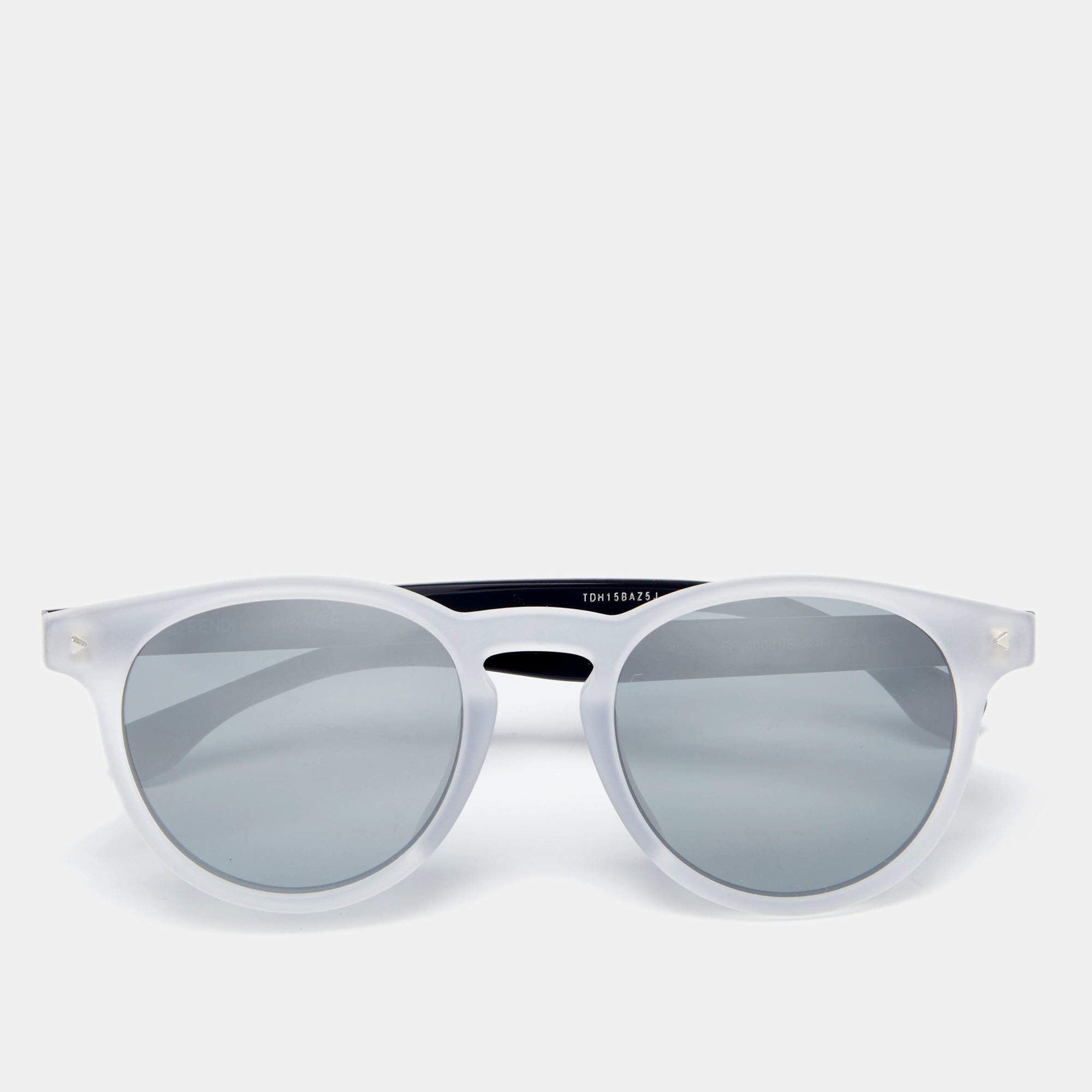 Pre Owned Fendi Grey FF M0001/S Round Sunglasses