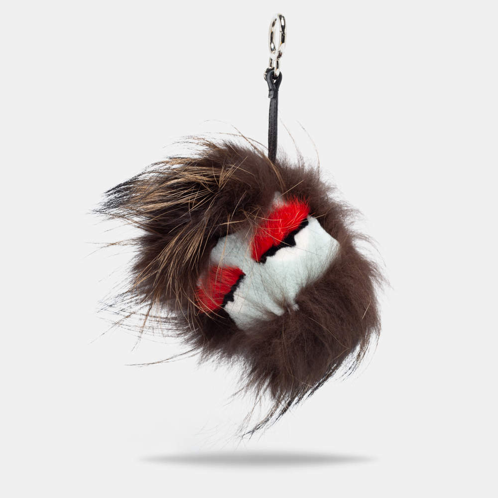 Fendi Multicolor Fur and Leather Comet Bug Bag Charm