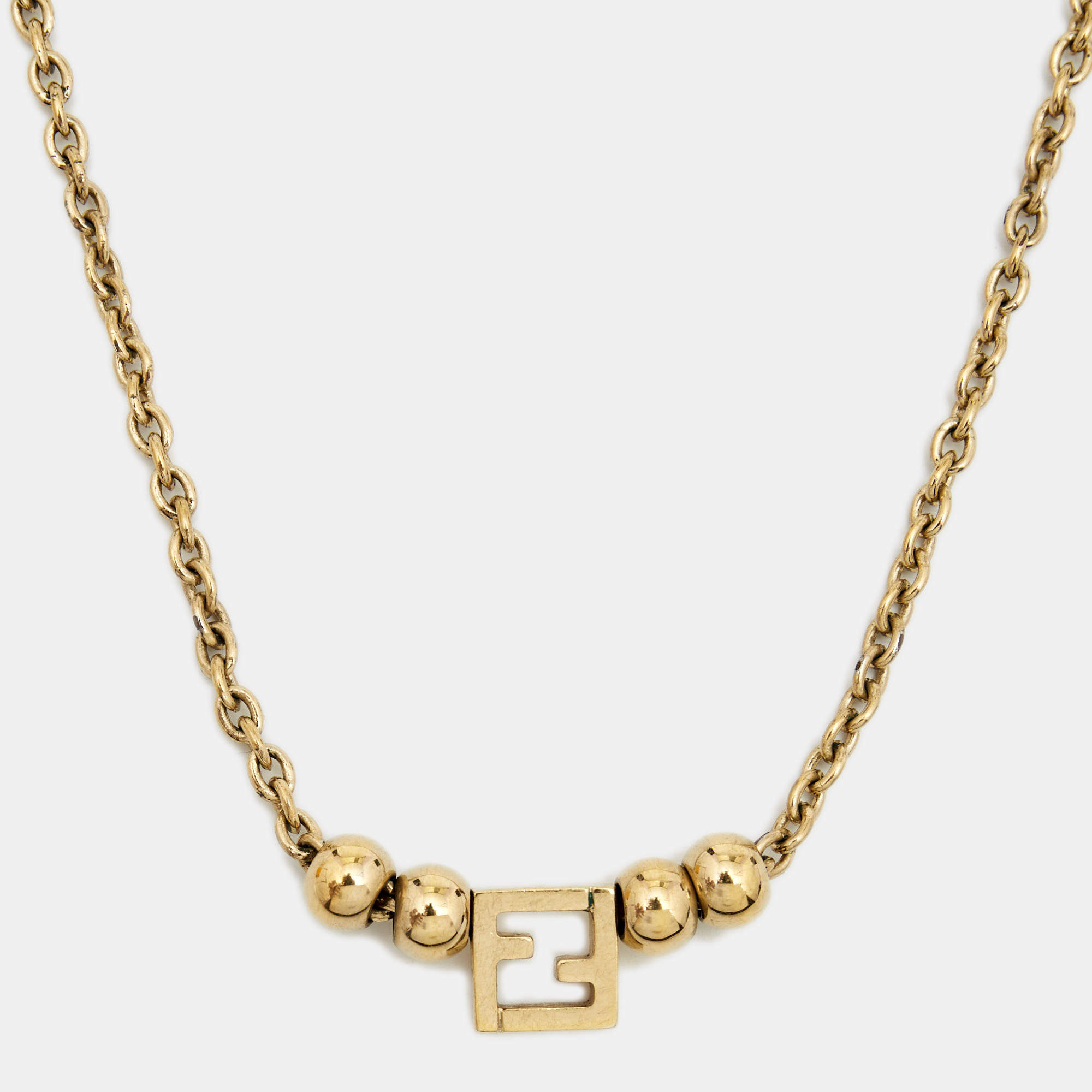 Fendi F is Fendi Gold Tone Necklace Fendi | The Luxury Closet