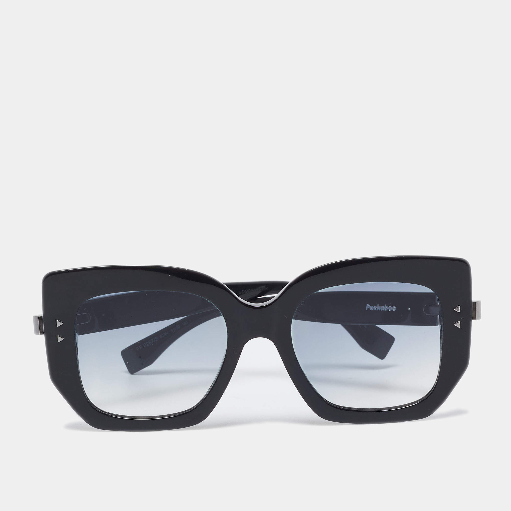 مملوكة مسبقًا Fendi Black Gradient FF0267/S Peekaboo Square Sunglasses
