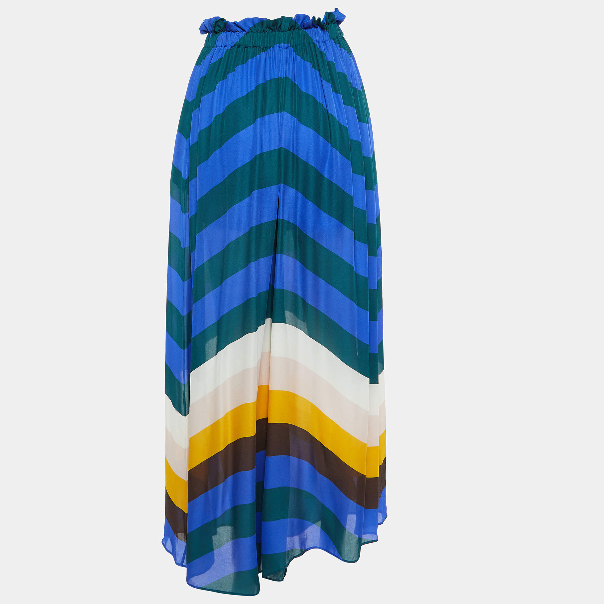 Fendi Multicolor Silk Palazzo Pants S 