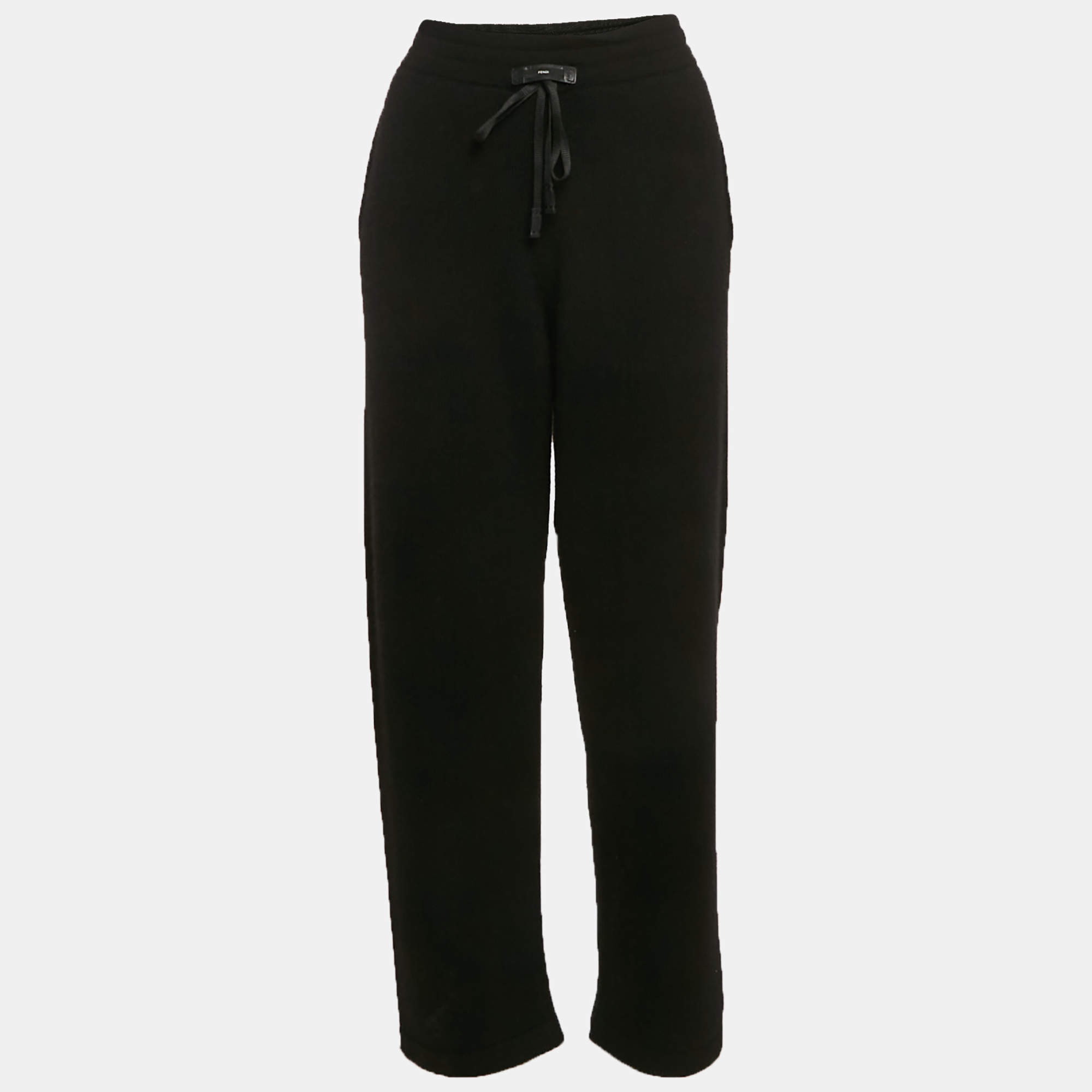 مملوكة مسبقًا Fendi Black Cashmere Knit Pants L