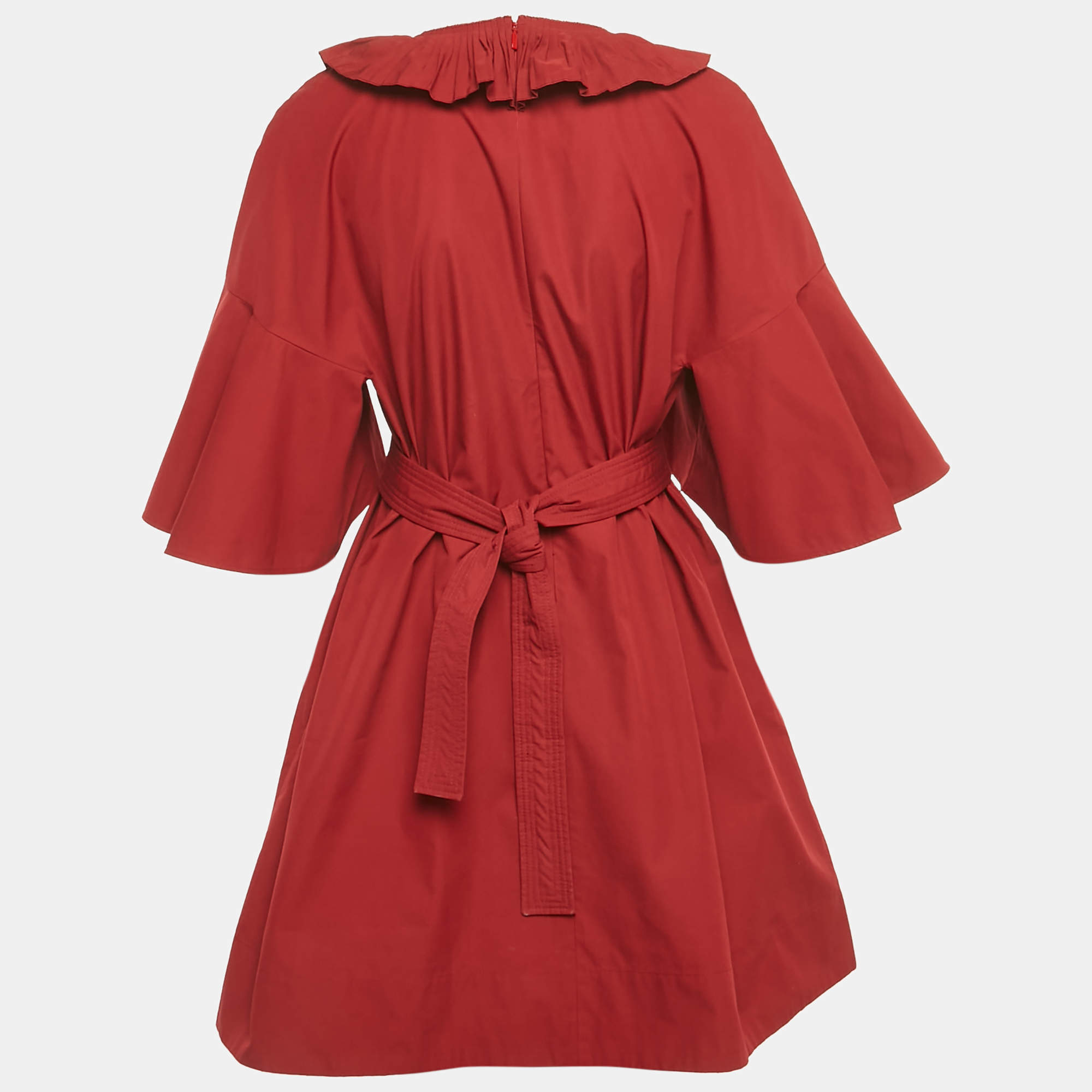 Fendi Brown Zucca Monogram Knit One Shoulder Fitted Dress XS