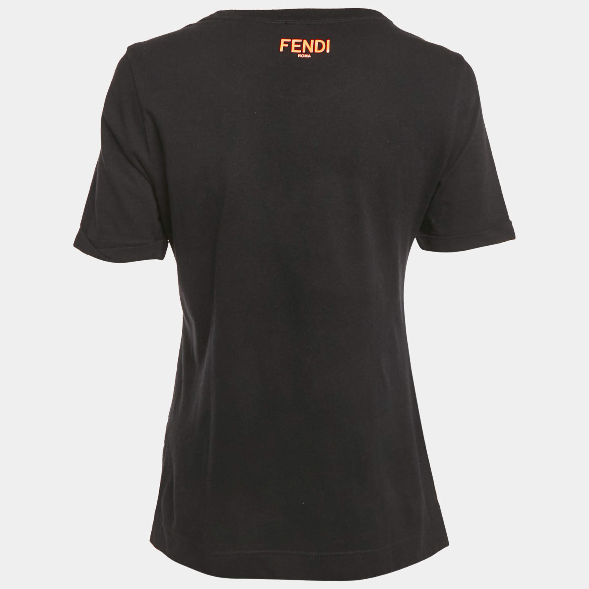 90s FENDI 刺繍ロゴTシャツ archive 00s ブラック 90s FENDI 刺繍ロゴTシャツ archive 00s ブラック レディース