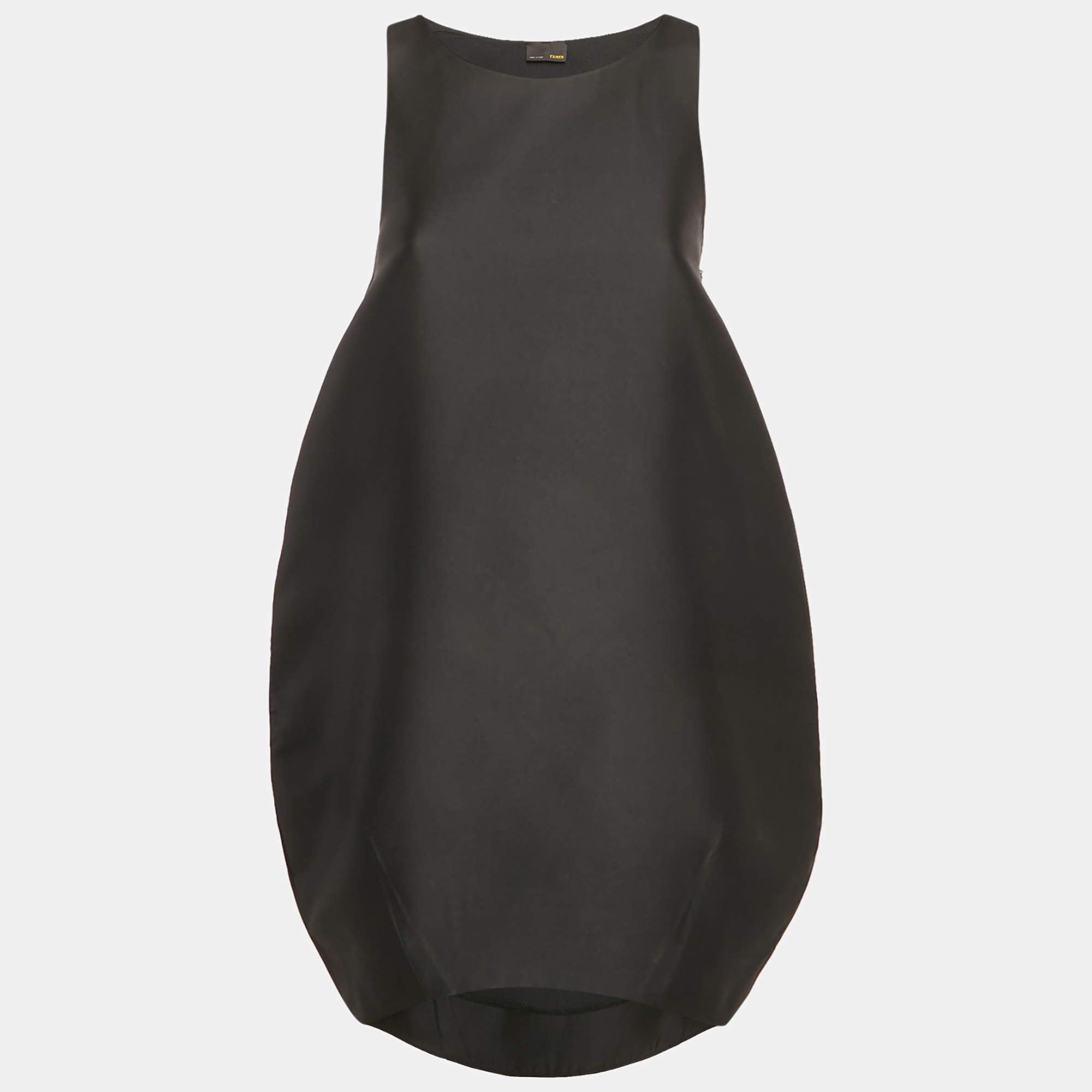 مم�لوكة مسبقًا Fendi Black Silk Sleeveless Shift Dress S